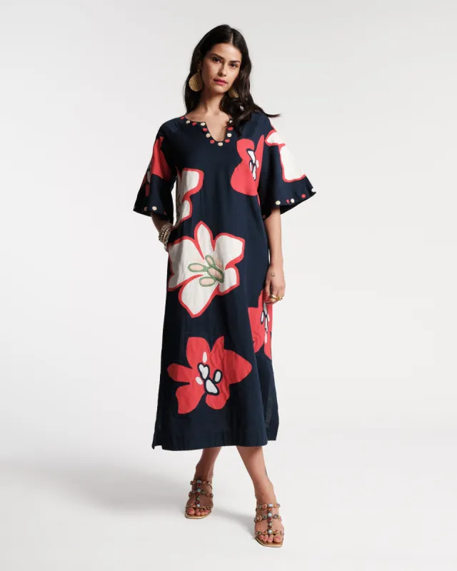 Delightful Embroidered Caftan - Dreamy Daisies sold by Frances Valentine
