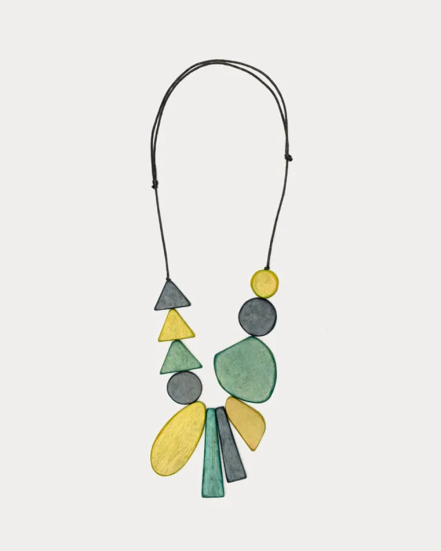 Long Alexis Necklace Green Blue sold by Frances Valentine