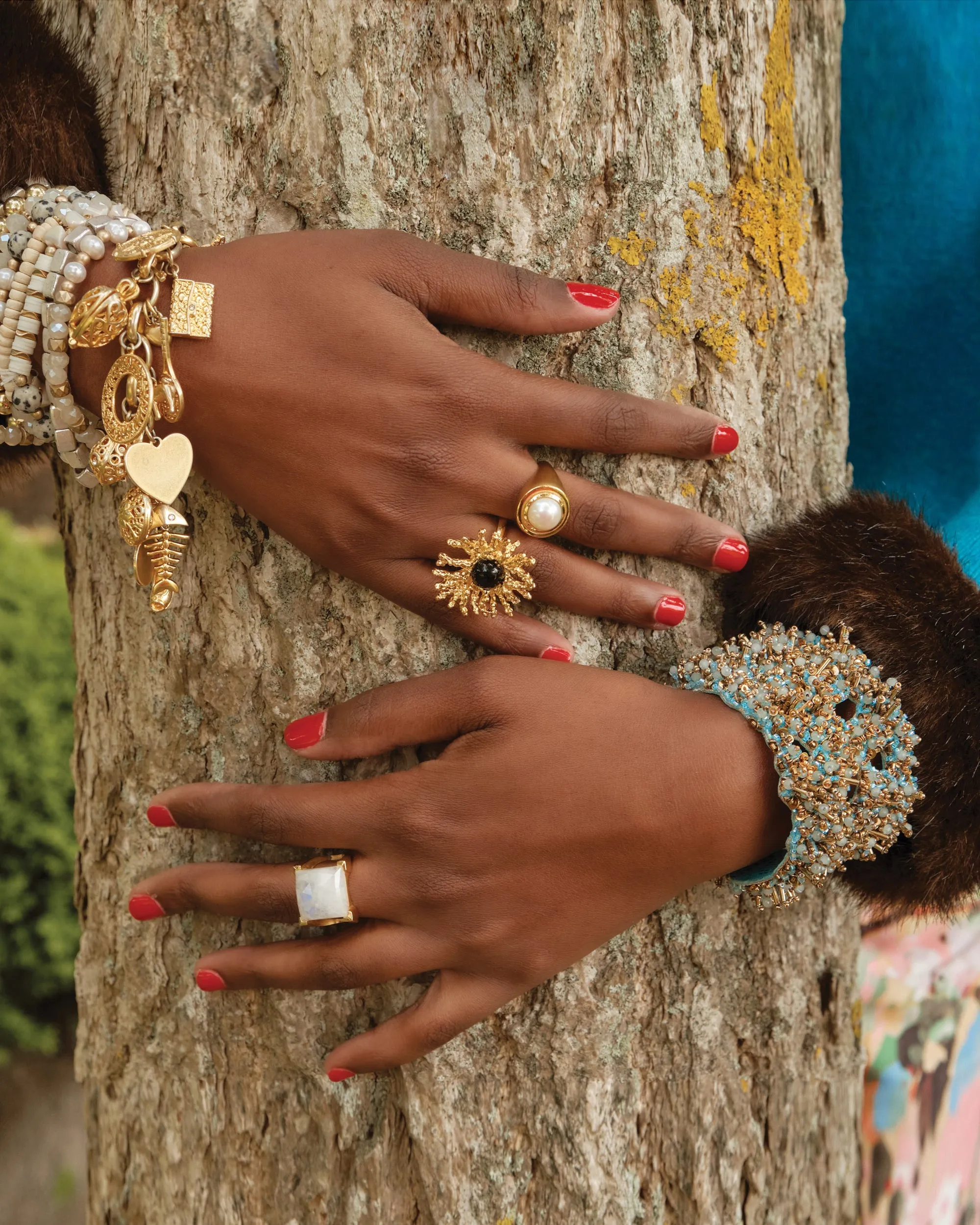 Mini Signet Ring Pearl Gold sold by Frances Valentine product image thumbnail 2