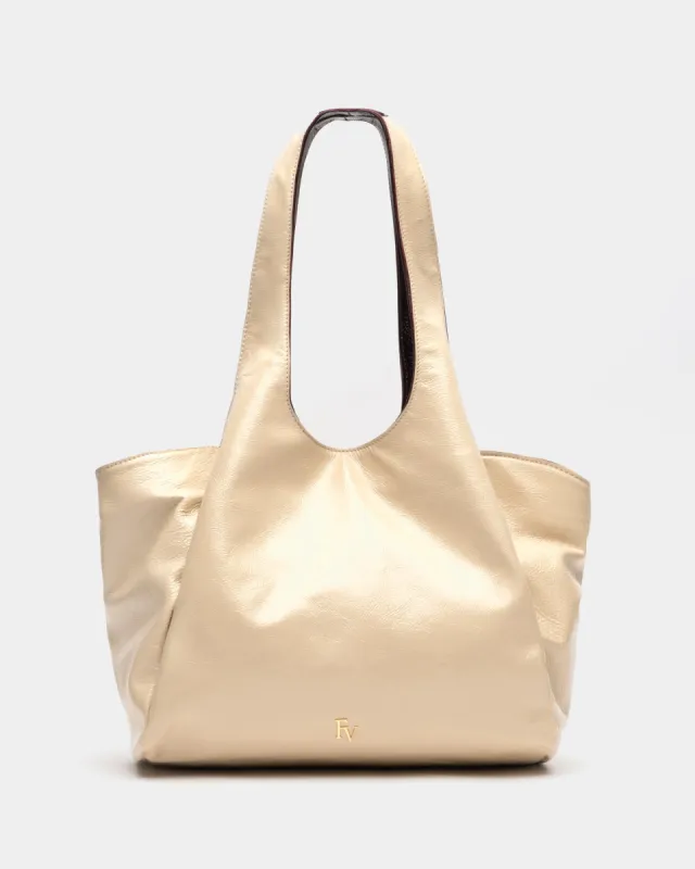 Portia Satchel Naplak Oyster Chocolate sold by Frances Valentine