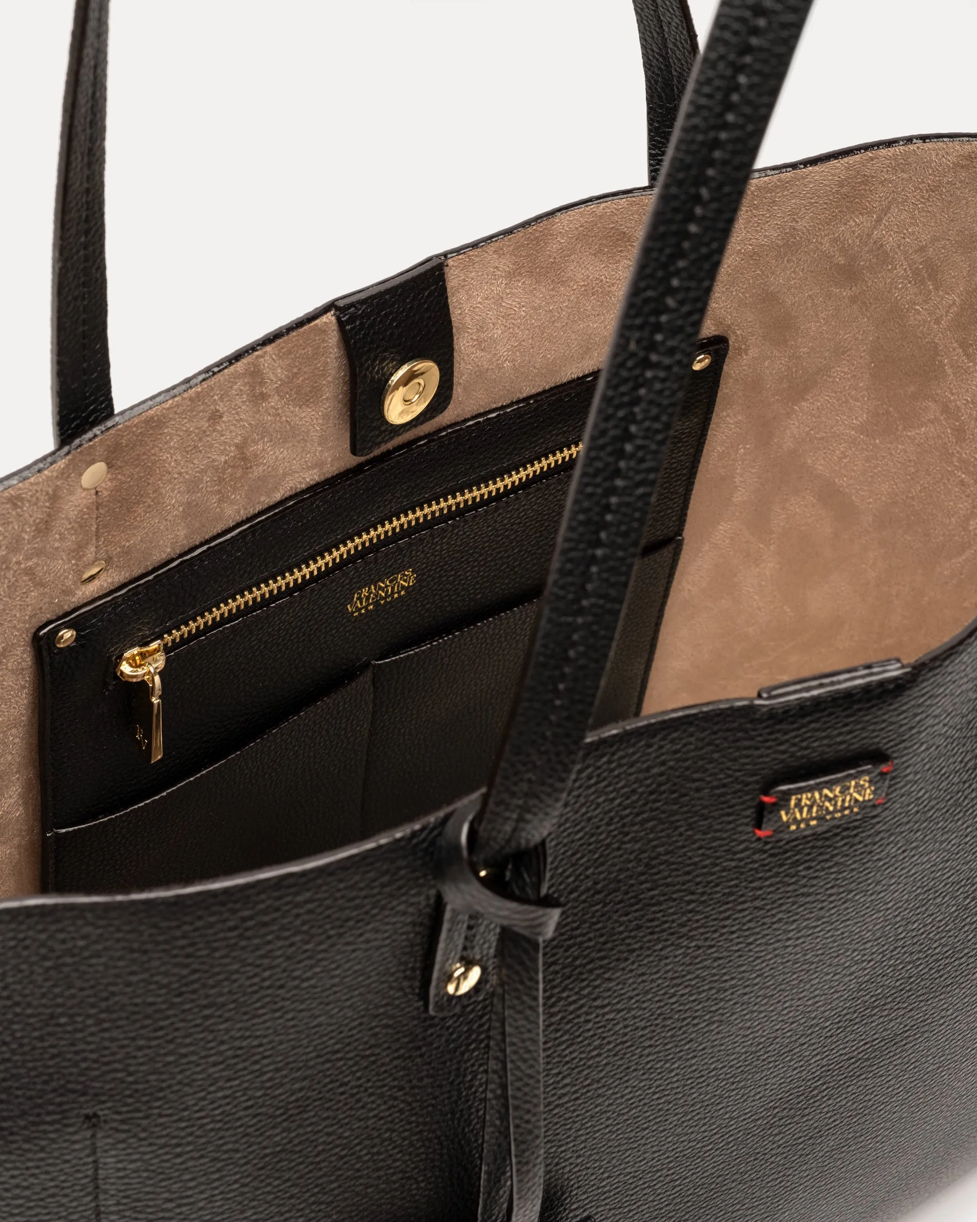 Trixie Tote Tumbled Leather Black sold by Frances Valentine product image thumbnail 4