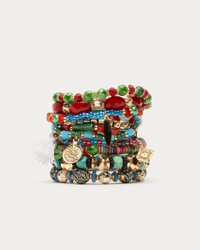 Gotham Beaded Stacked Bracelet sold by Frances Valentine