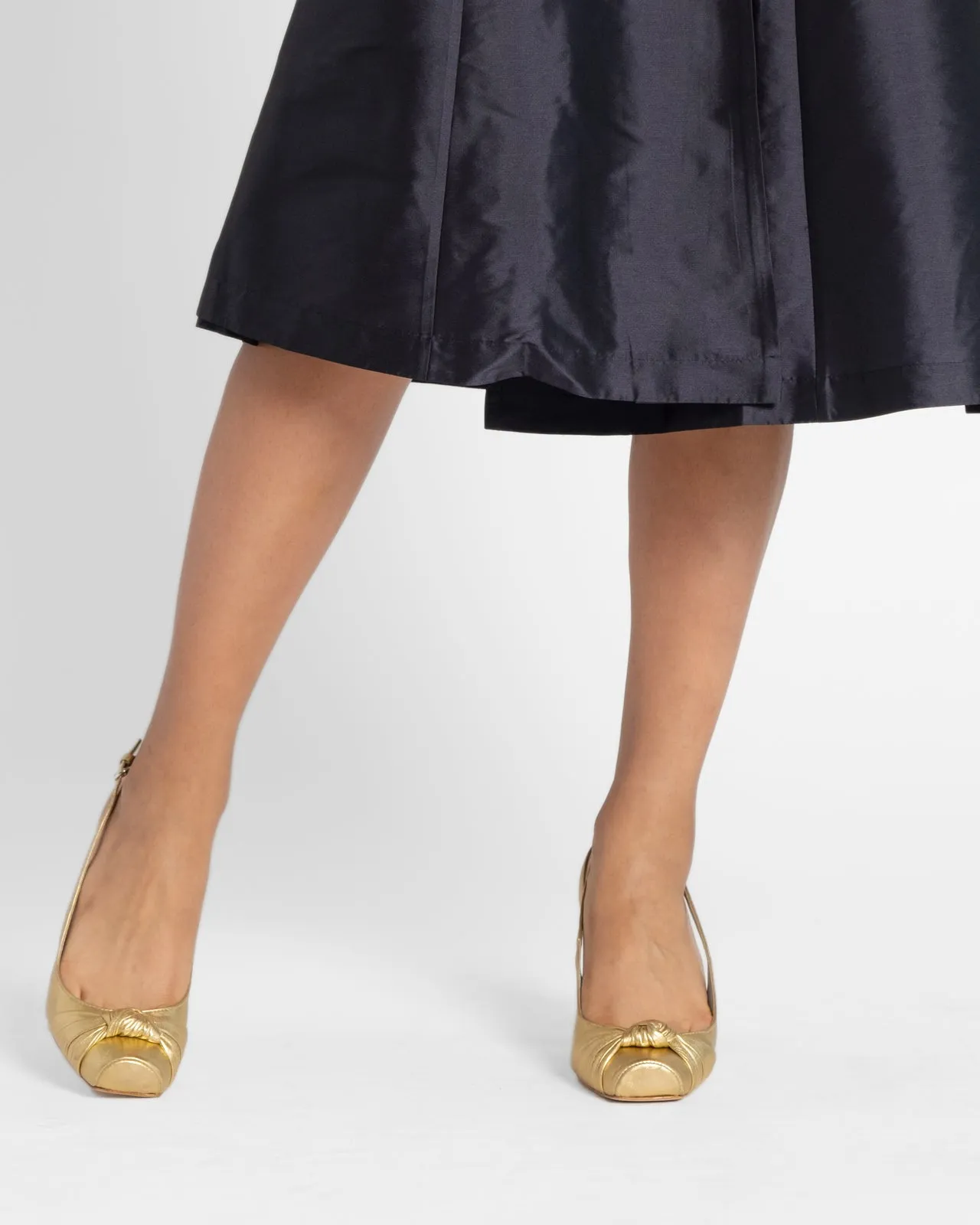 Retro Pump Metallic Leather Platino sold by Frances Valentine product image thumbnail 2