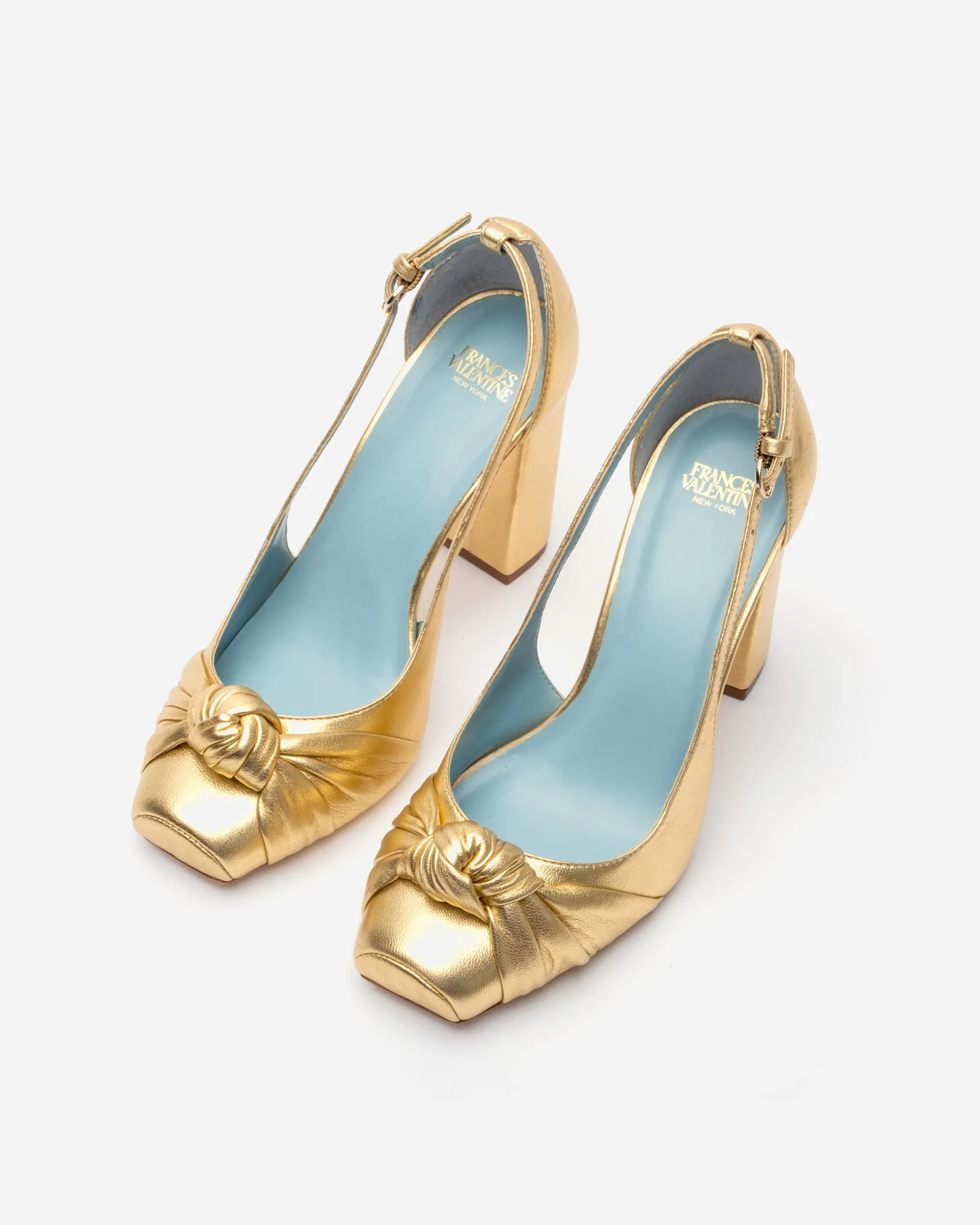 Retro Pump Metallic Leather Platino sold by Frances Valentine product image thumbnail 5