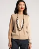 Colorblock Crewneck Natural sold by Frances Valentine