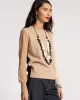 Colorblock Crewneck Natural sold by Frances Valentine
