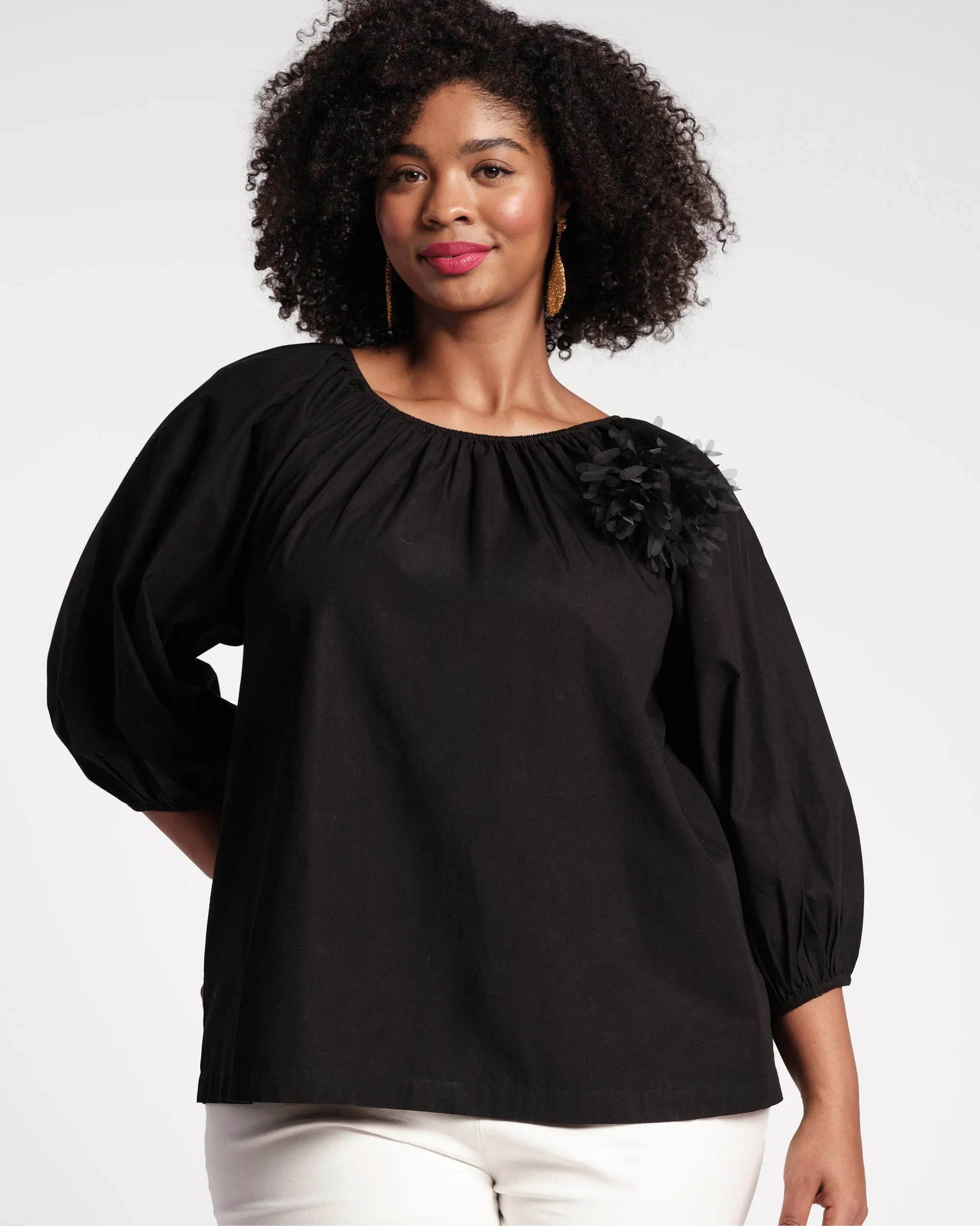 Bliss Top w/Flower Black sold by Frances Valentine product image thumbnail 3