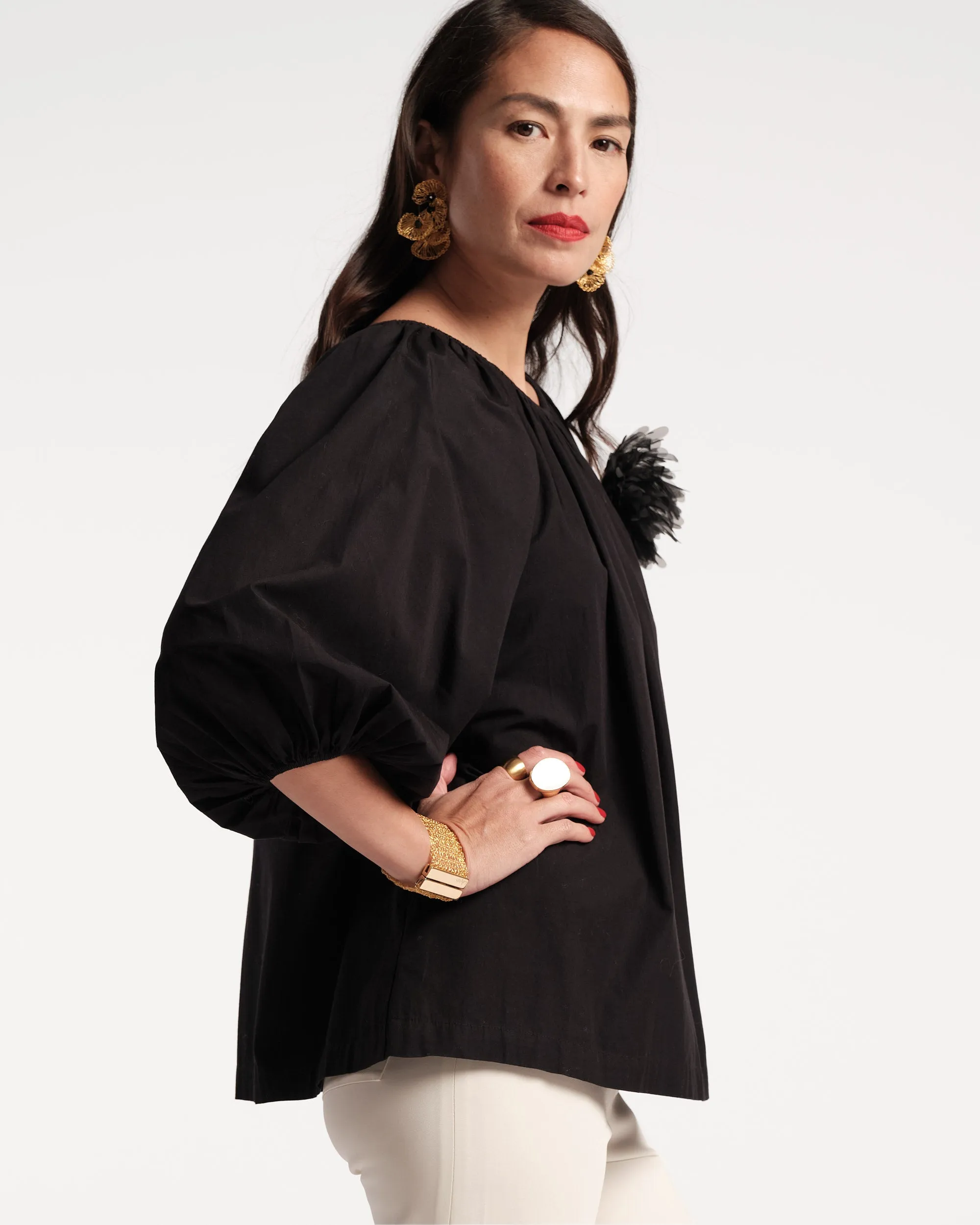 Bliss Top w/Flower Black sold by Frances Valentine product image thumbnail 5