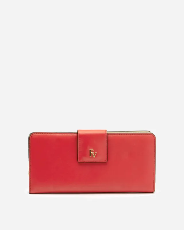 Slim Wallet Soft Nappa Red Oyster sold by Frances Valentine