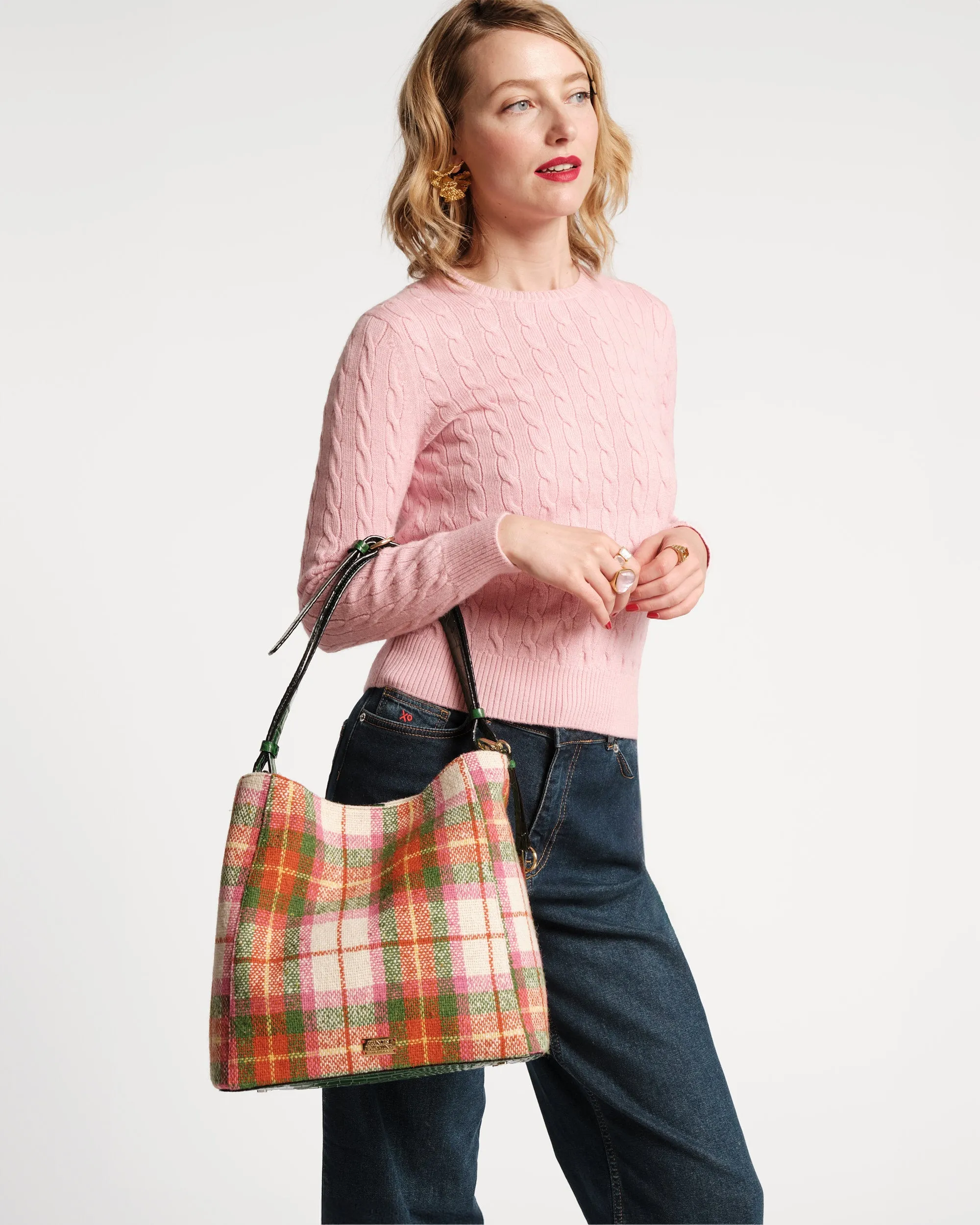 June Wool Plaid Hobo Handbag sold by Frances Valentine product image thumbnail 2