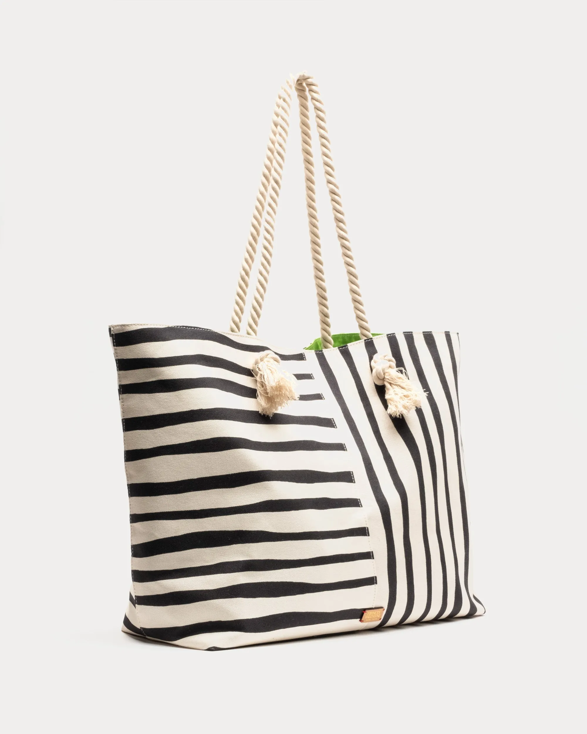 Shoulder Tote Canvas Painterly Stripe sold by Frances Valentine product image thumbnail 3