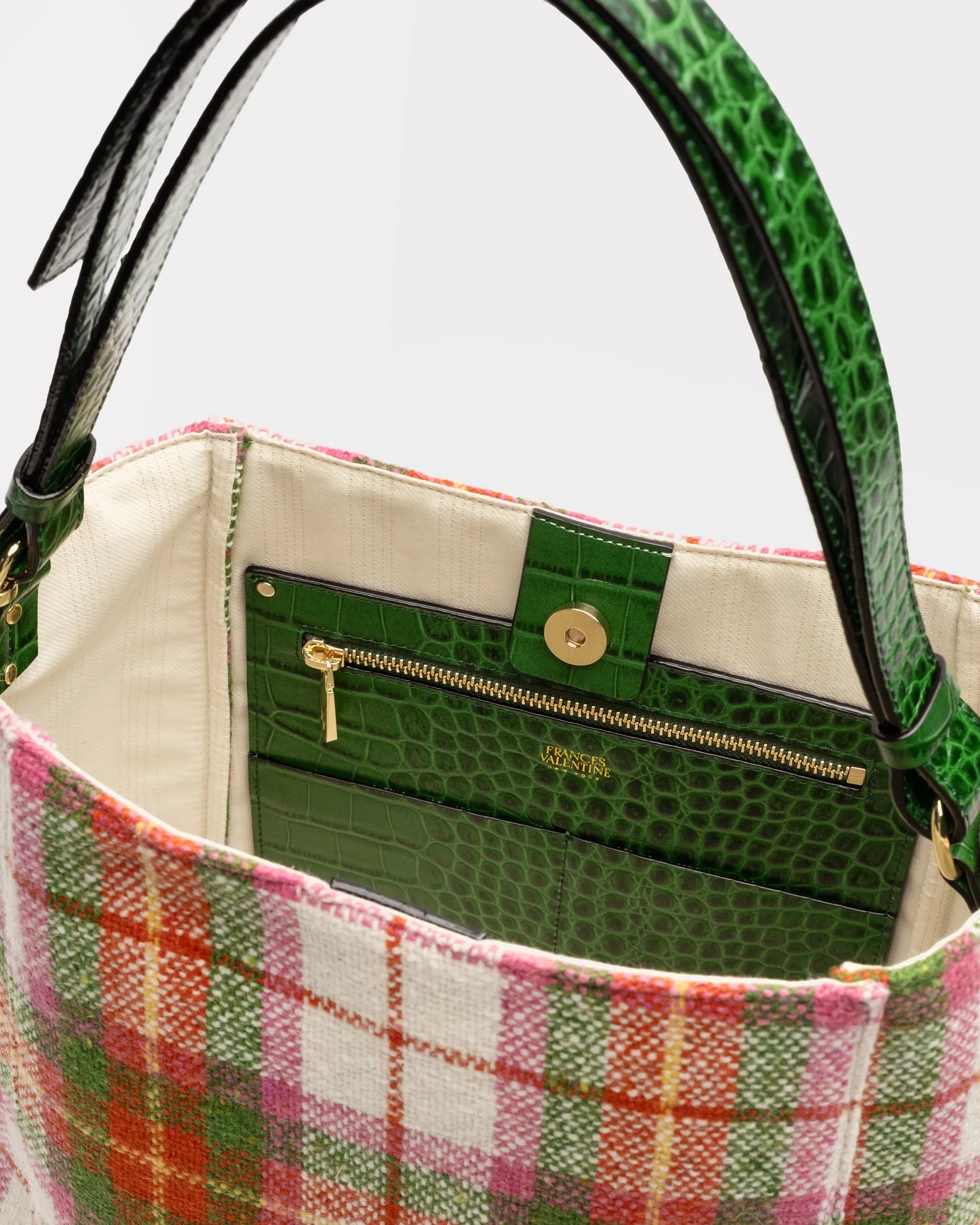 June Wool Plaid Hobo Handbag sold by Frances Valentine product image thumbnail 4