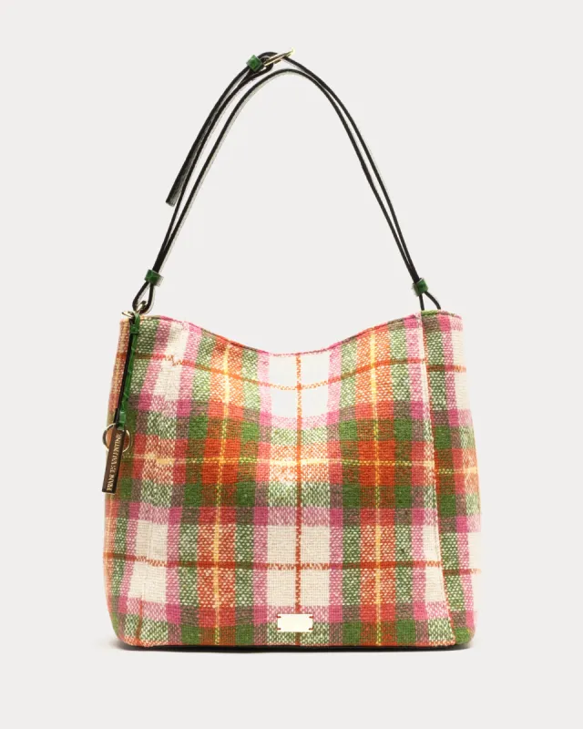 June Wool Plaid Hobo Handbag made by Frances Valentine