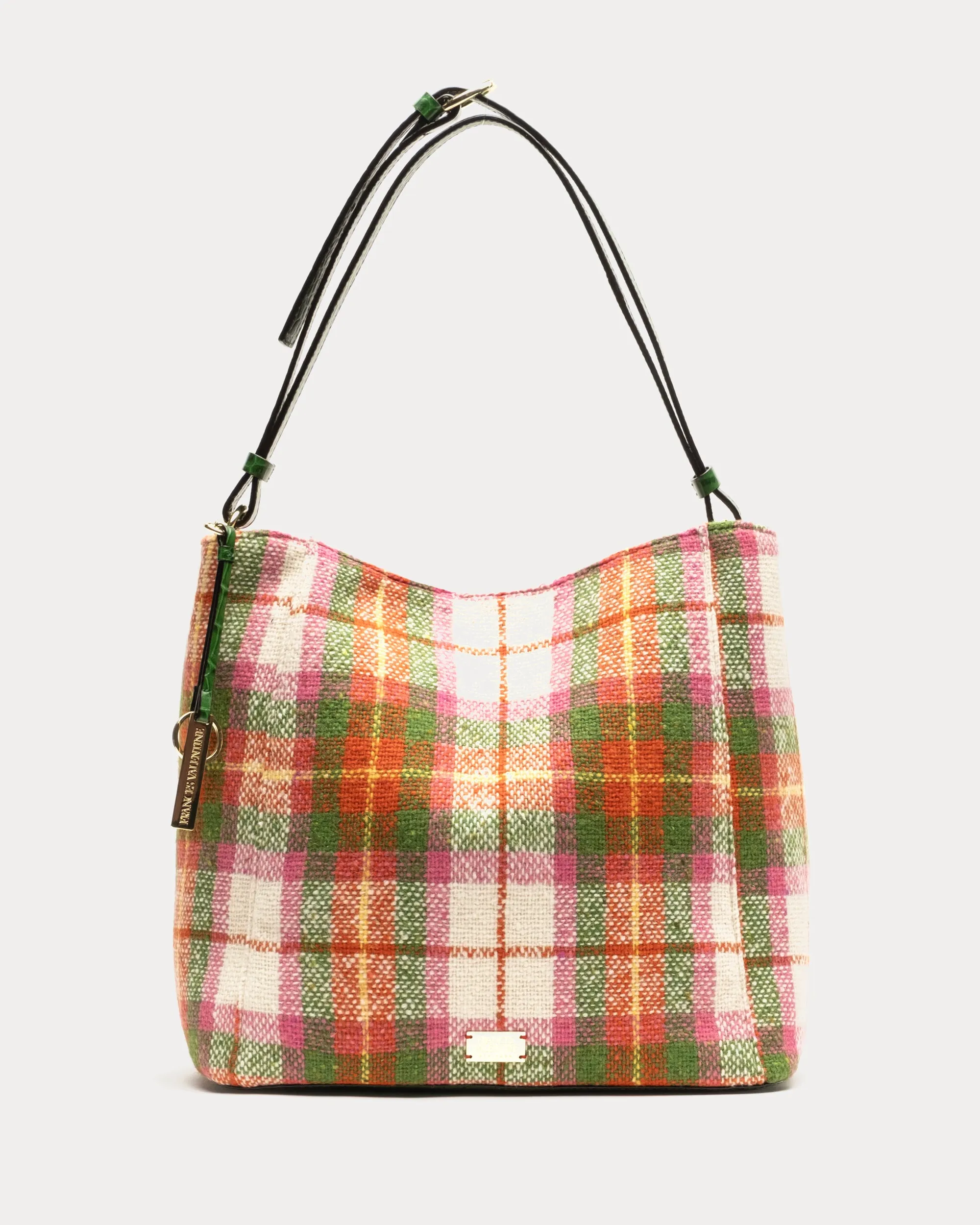 June Wool Plaid Hobo Handbag sold by Frances Valentine
