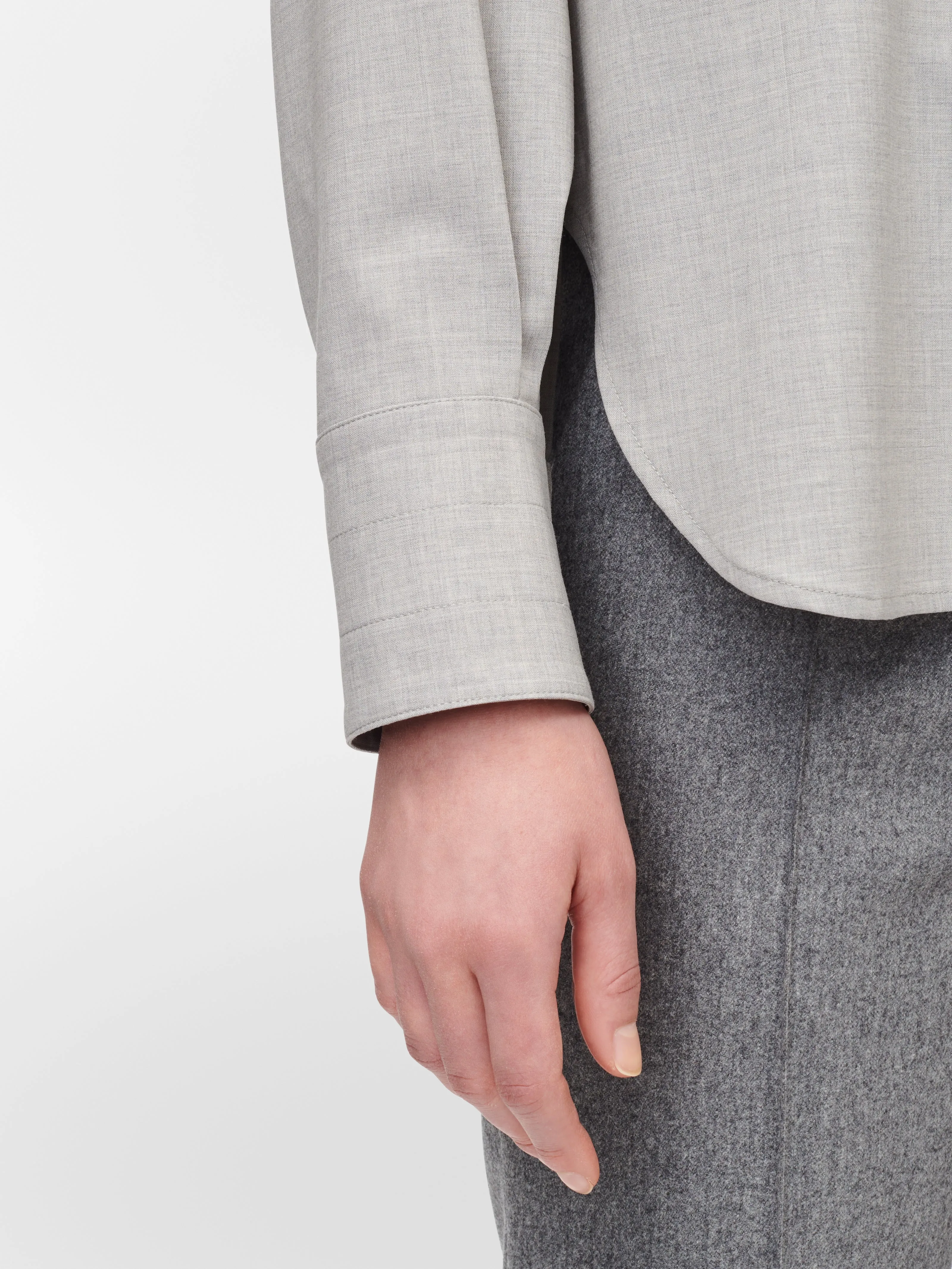 Oversized Shirt in Light Heather Grey sold by MARIA McMANUS product image thumbnail 4