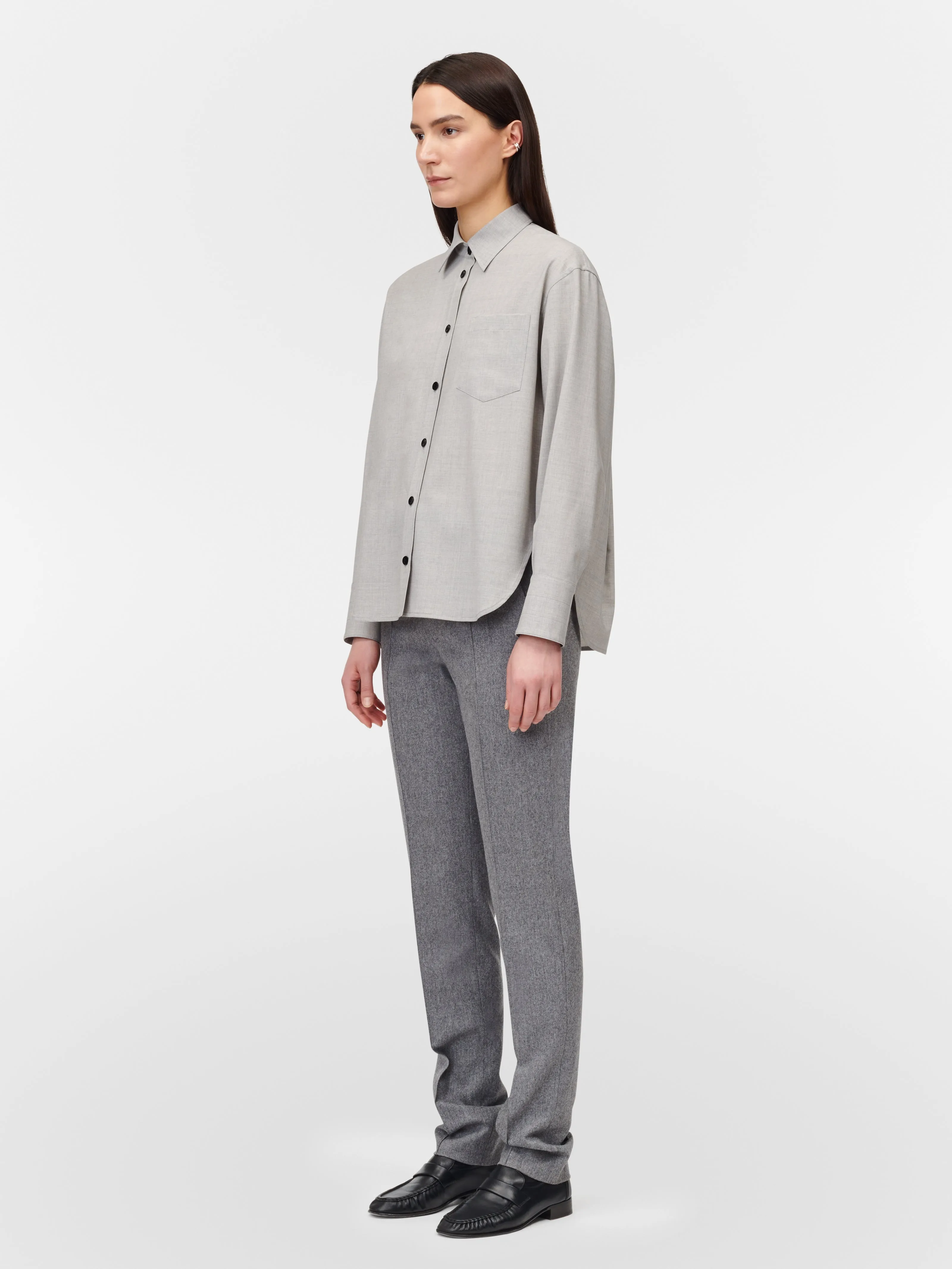 Oversized Shirt in Light Heather Grey sold by MARIA McMANUS product image thumbnail 2