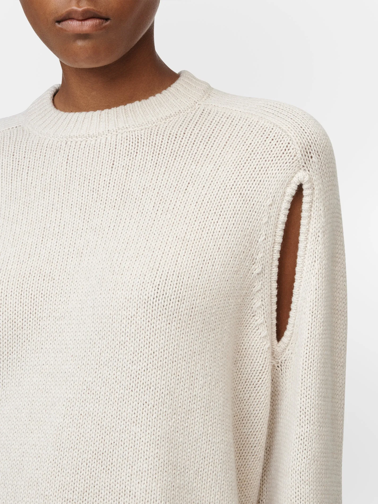 Tear Drop Oversized Crew in Crema sold by MARIA McMANUS product image thumbnail 4