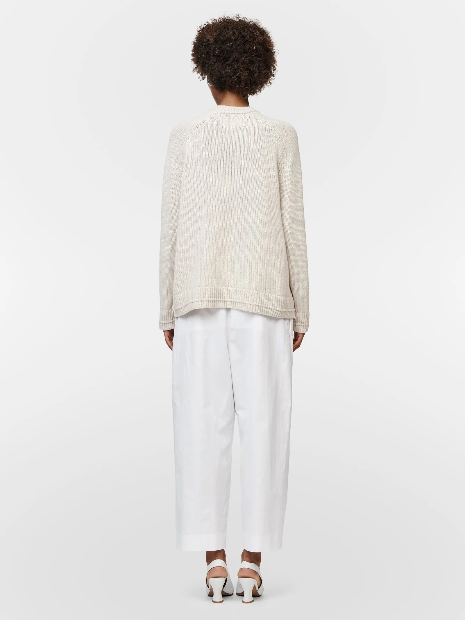 Tear Drop Oversized Crew in Crema sold by MARIA McMANUS product image thumbnail 3