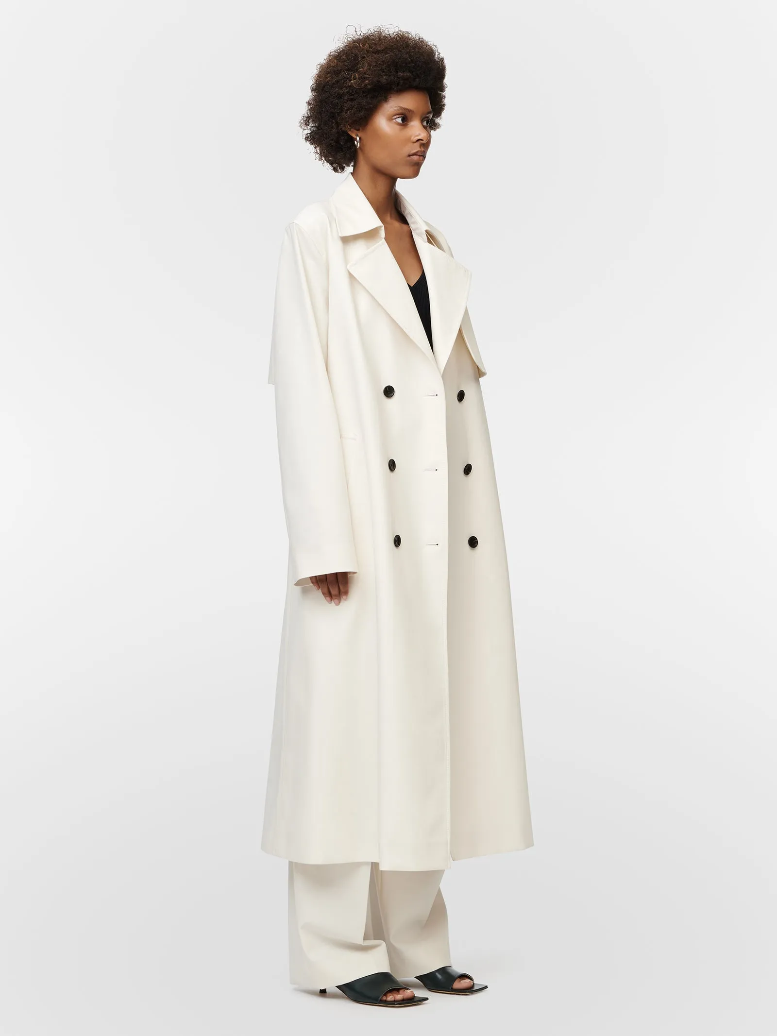 Rain Guard Trench Coat in Ivory sold by MARIA McMANUS product image thumbnail 3
