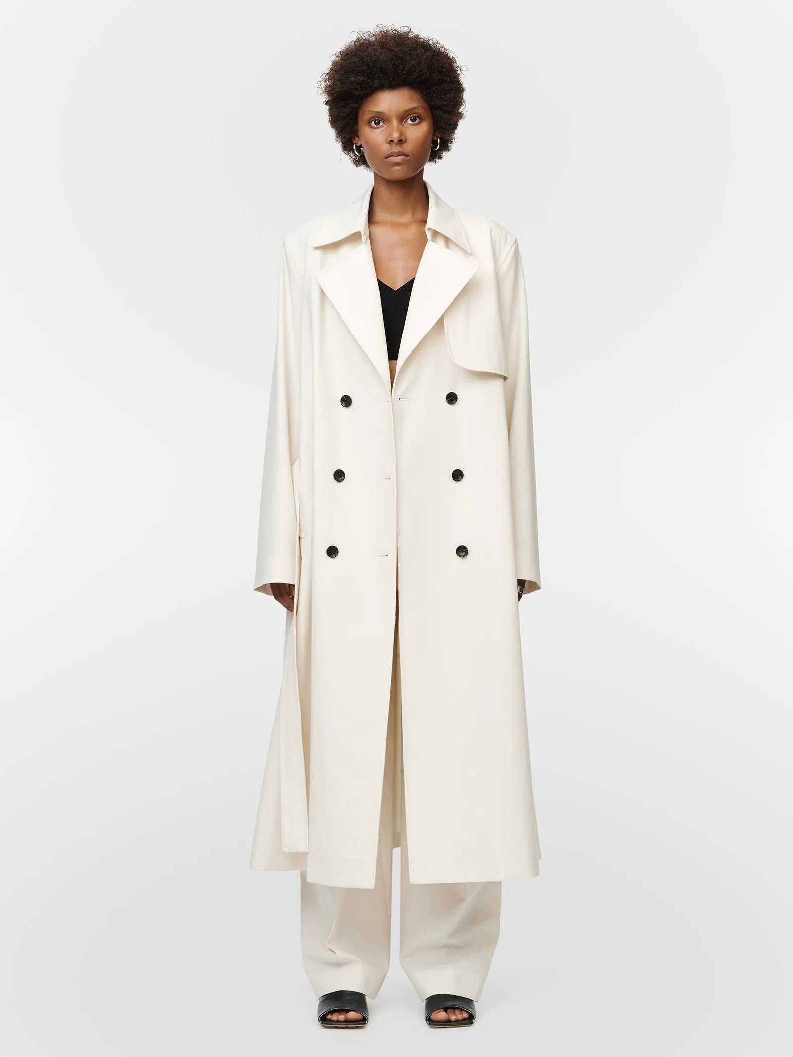 Rain Guard Trench Coat in Ivory sold by MARIA McMANUS product image thumbnail 2