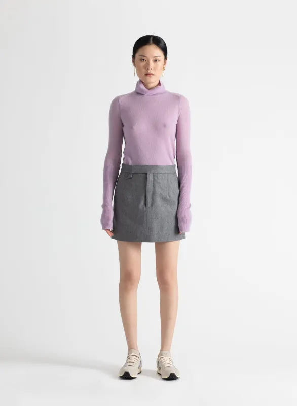Trouser Mini Skirt in Medium Heather Grey sold by MARIA McMANUS