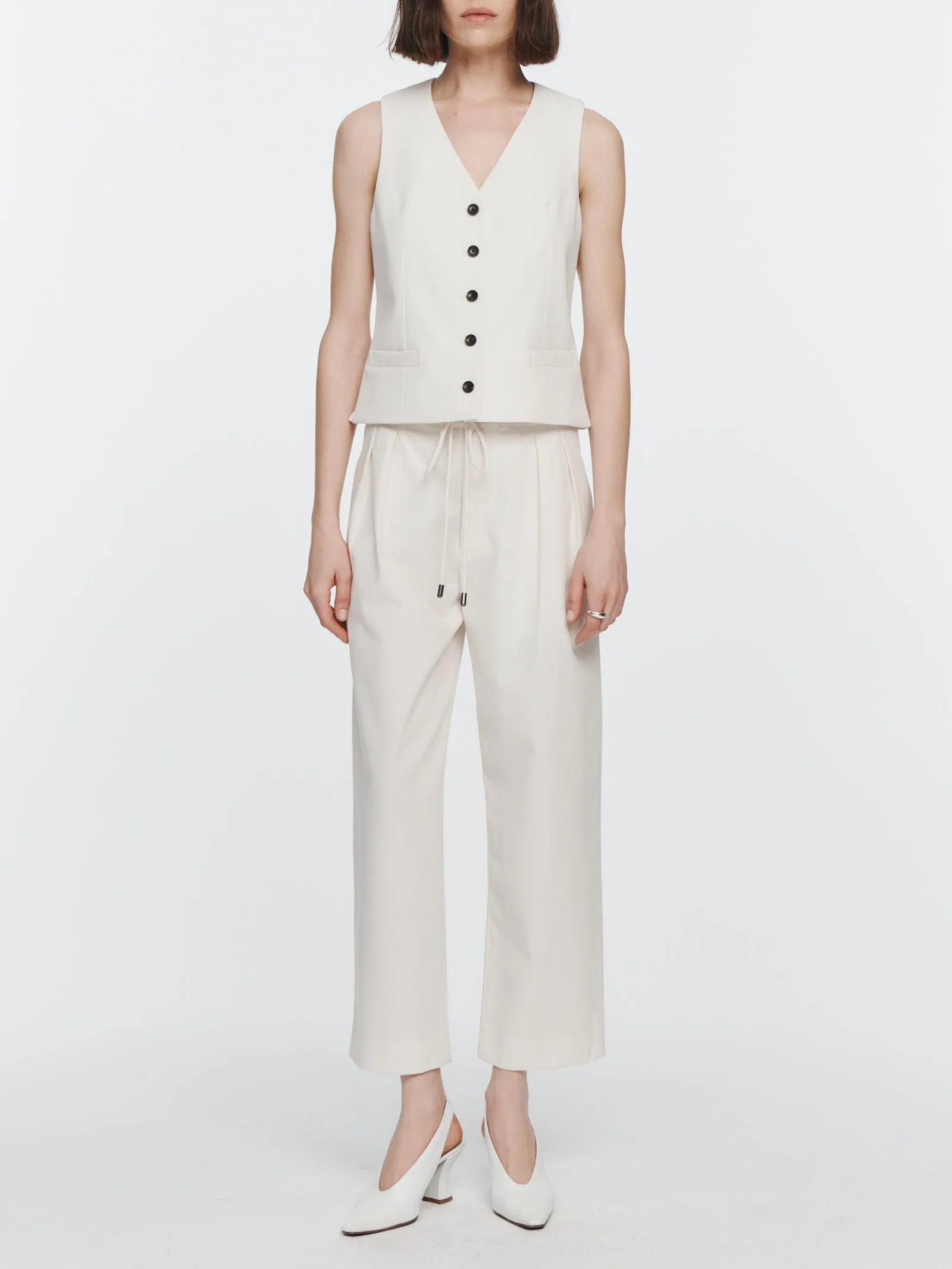 Tailored Vest in Ivory sold by MARIA McMANUS product image thumbnail 2