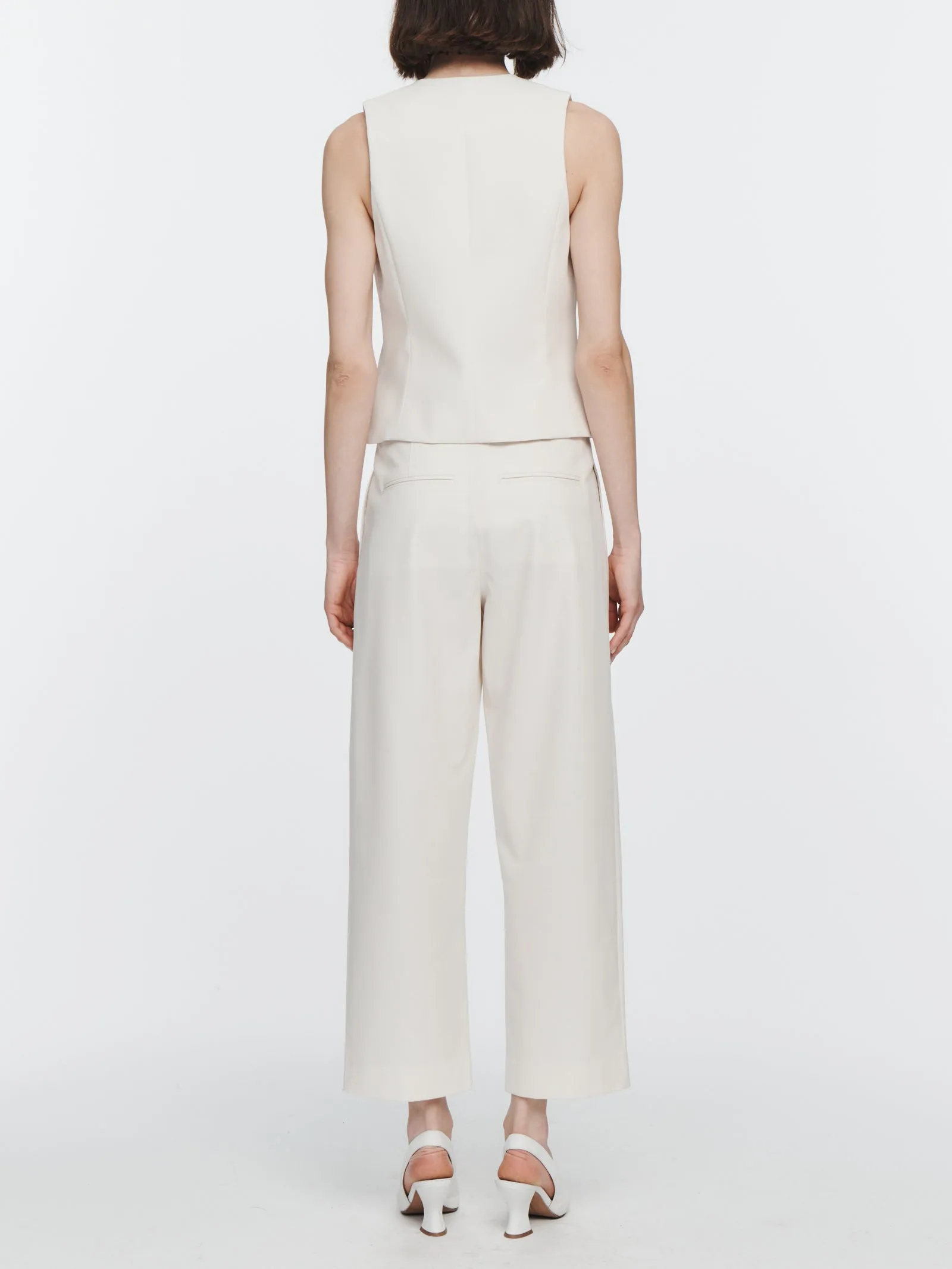 Tailored Vest in Ivory sold by MARIA McMANUS product image thumbnail 5
