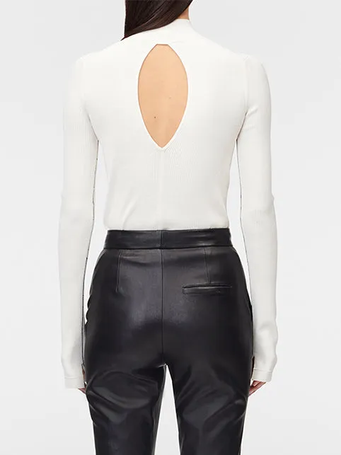 Slit Front Banded Top in Ivory sold by MARIA McMANUS product image thumbnail 2