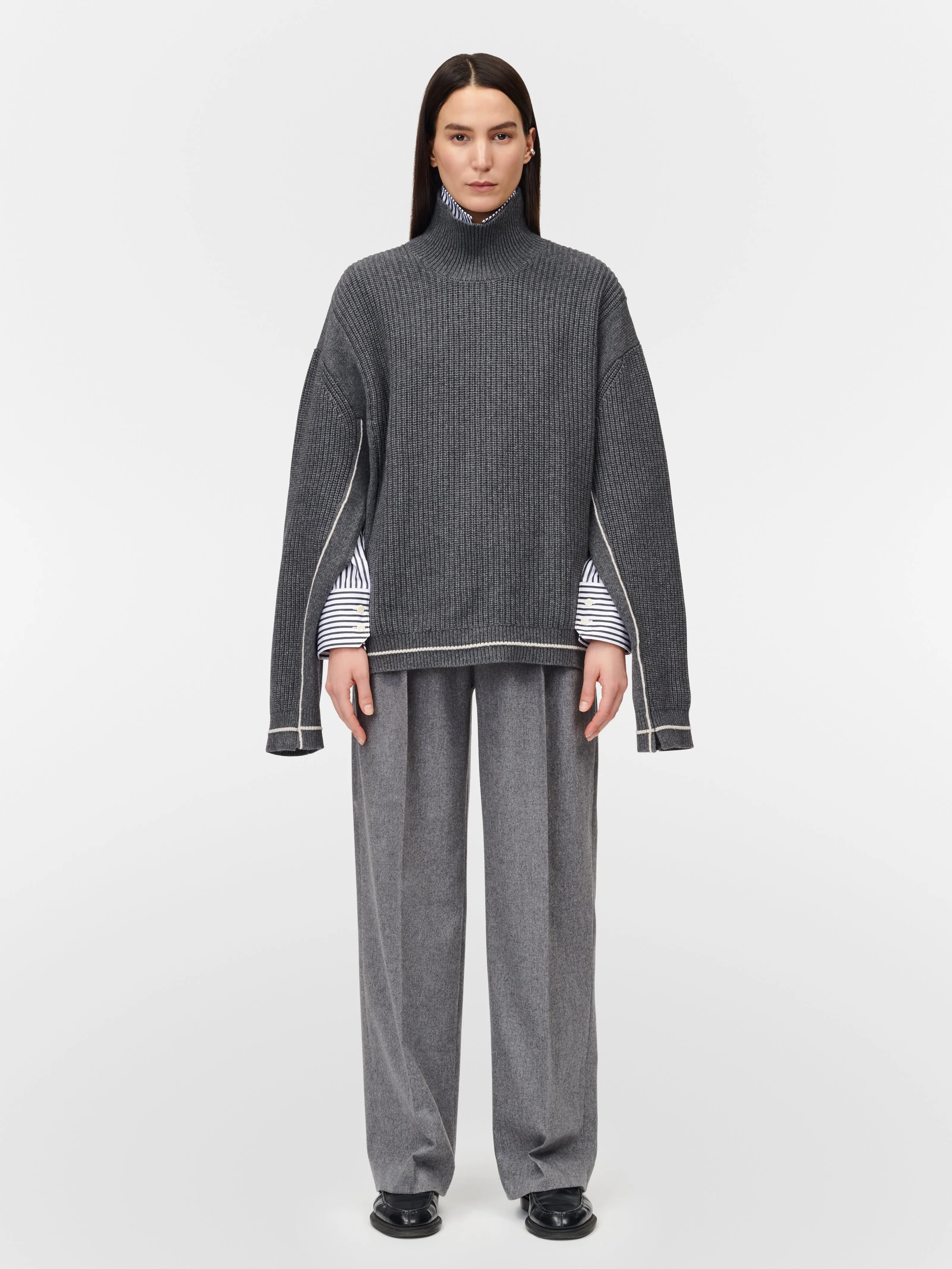 Oversized Turtleneck in Charcoal sold by MARIA McMANUS product image thumbnail 2