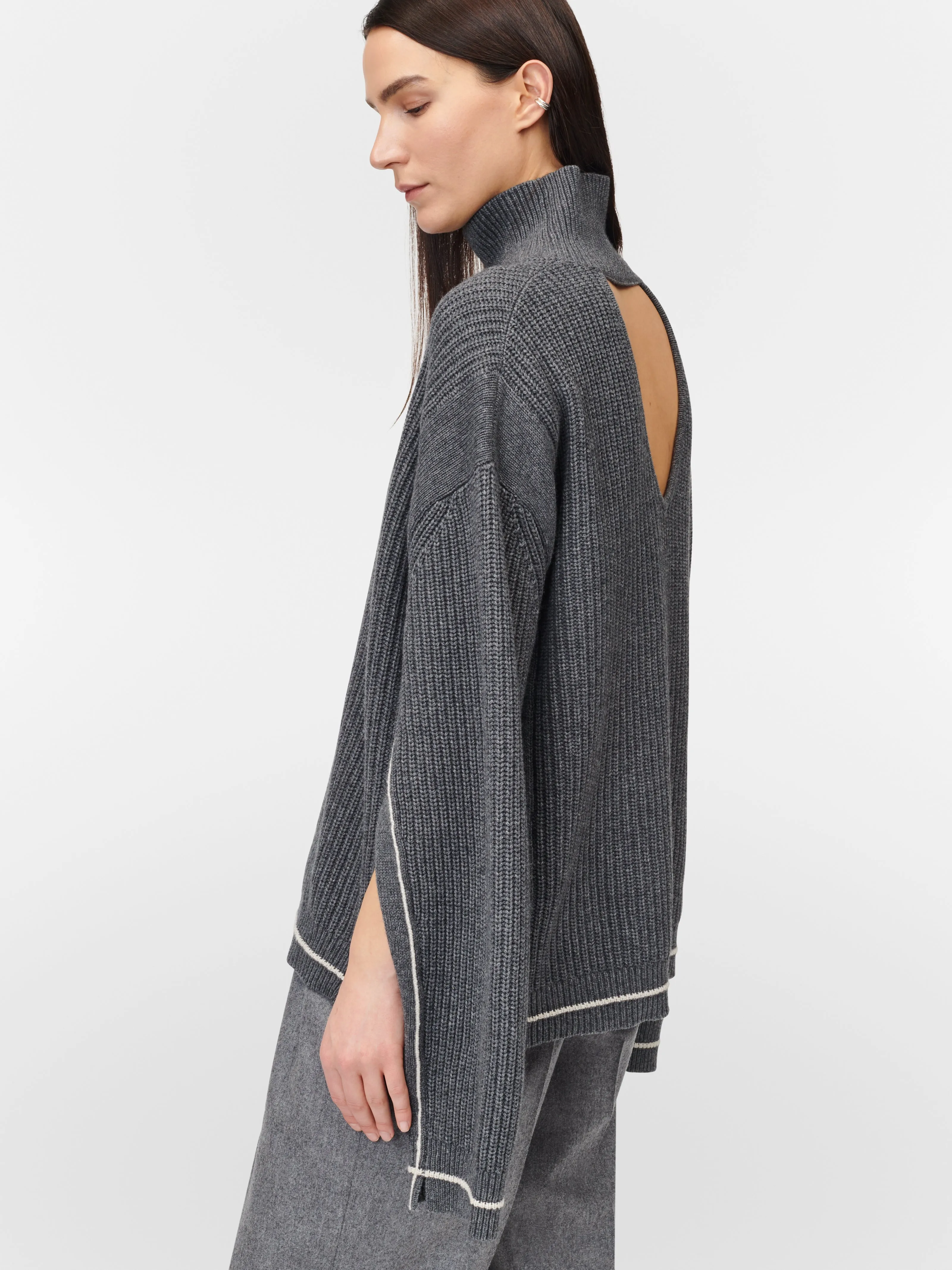 Oversized Turtleneck in Charcoal sold by MARIA McMANUS product image thumbnail 5