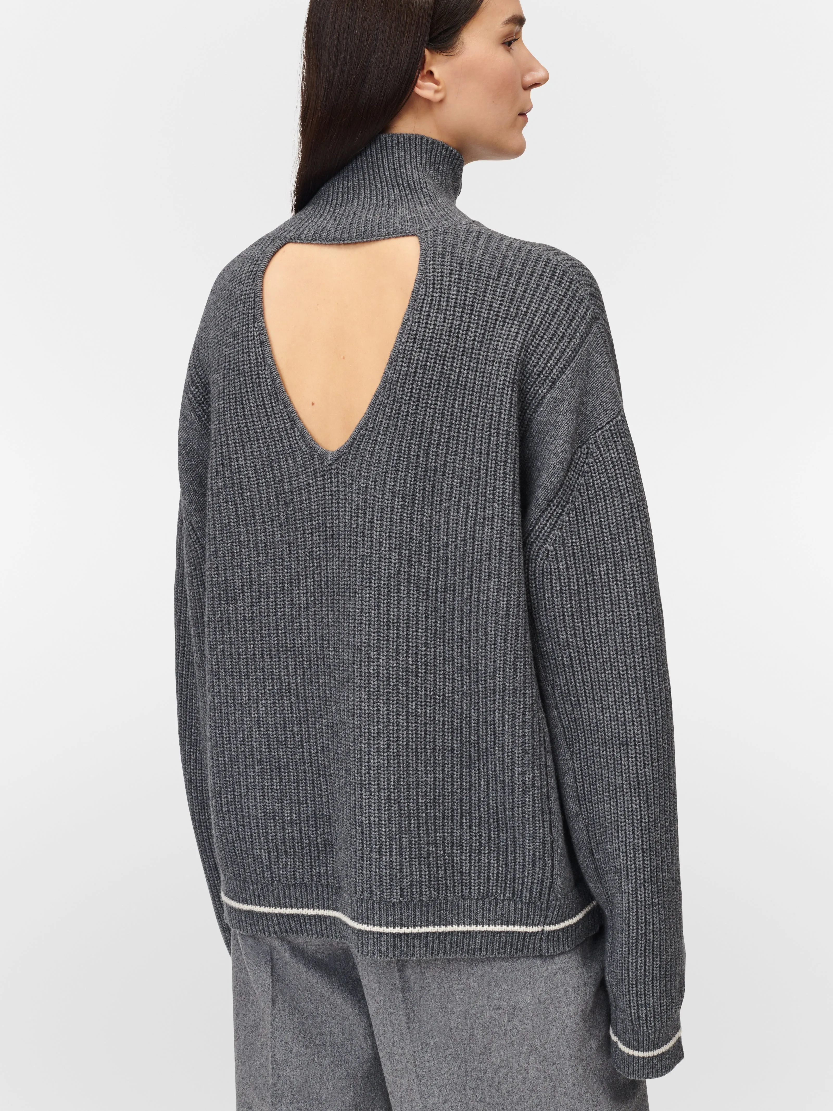 Oversized Turtleneck in Charcoal sold by MARIA McMANUS product image thumbnail 4