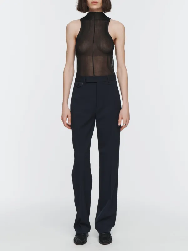 Straight Leg Coin Pocket Trouser in Midnight Navy sold by MARIA McMANUS