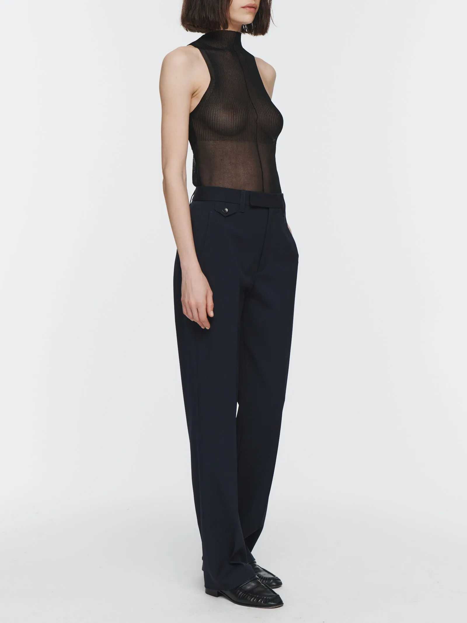 Straight Leg Coin Pocket Trouser in Midnight Navy sold by MARIA McMANUS product image thumbnail 2