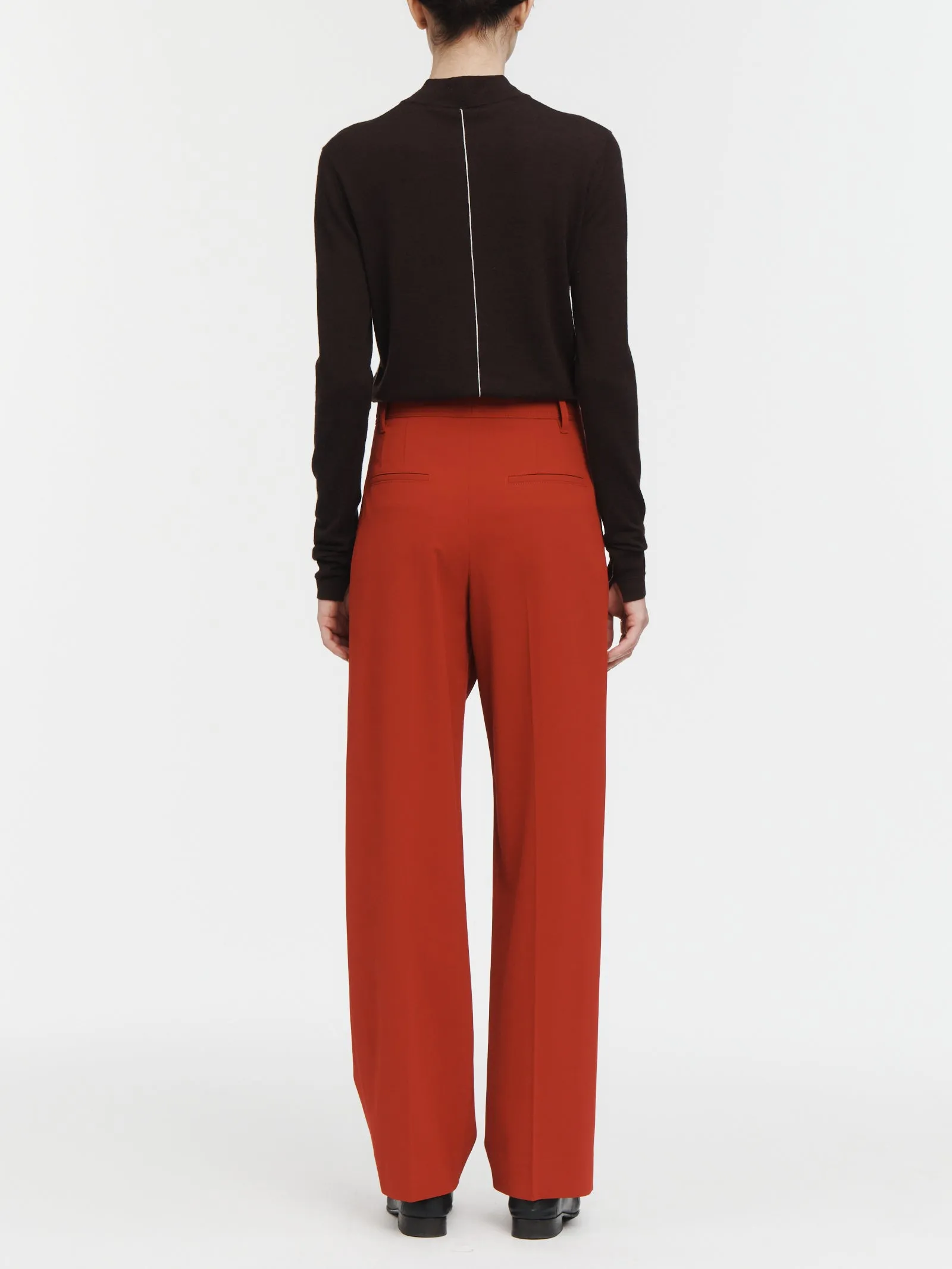 Mid Rise Single Pleat Front Trouser in Hunting Red sold by MARIA McMANUS product image thumbnail 3