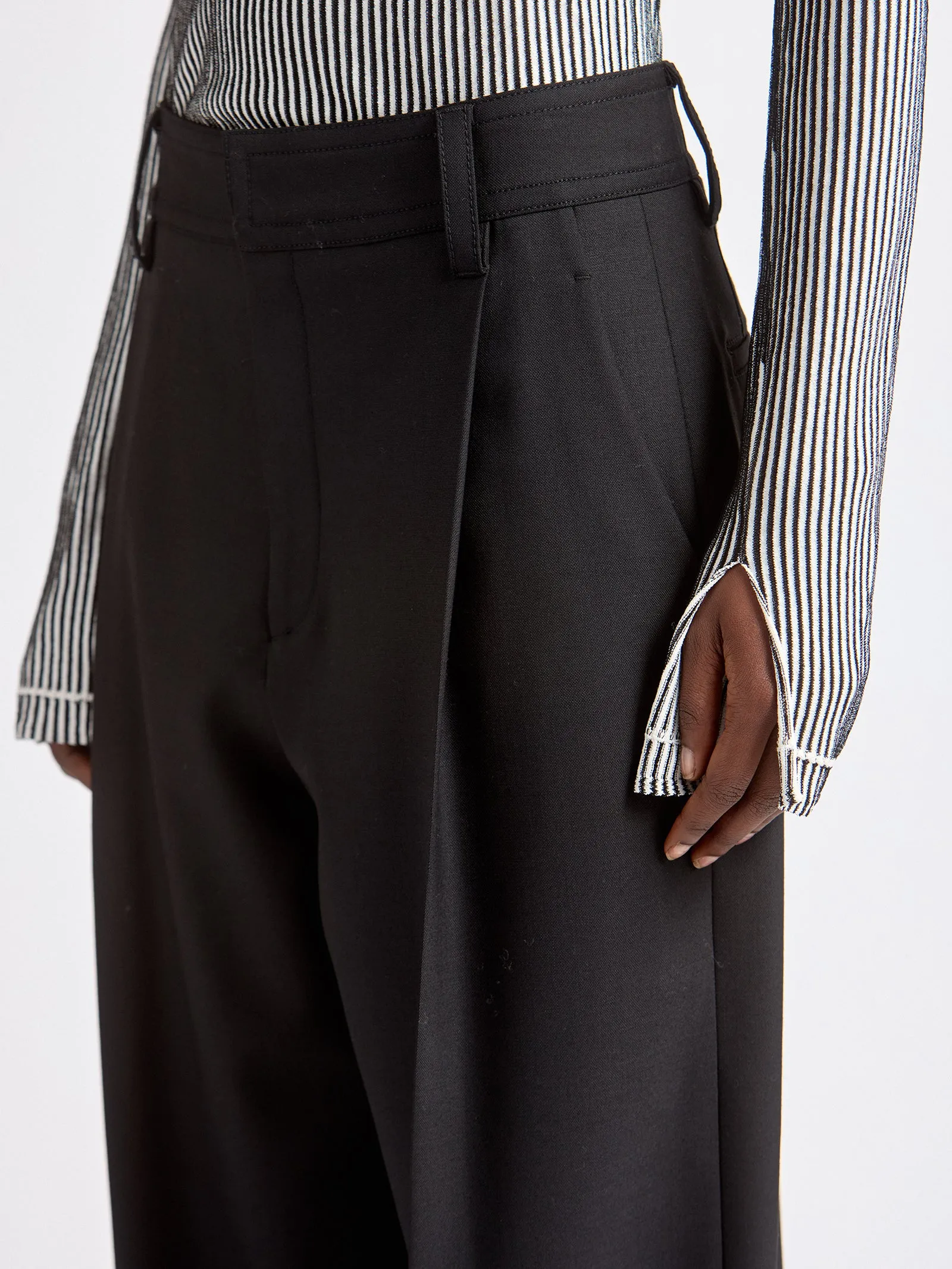 Mid Rise Pleat Front Trouser in Black sold by MARIA McMANUS product image thumbnail 4
