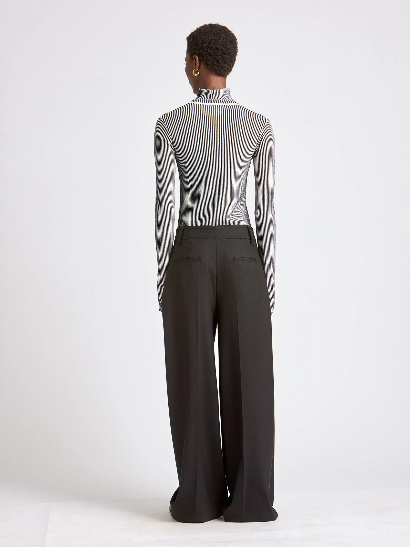Mid Rise Pleat Front Trouser in Black sold by MARIA McMANUS product image thumbnail 3