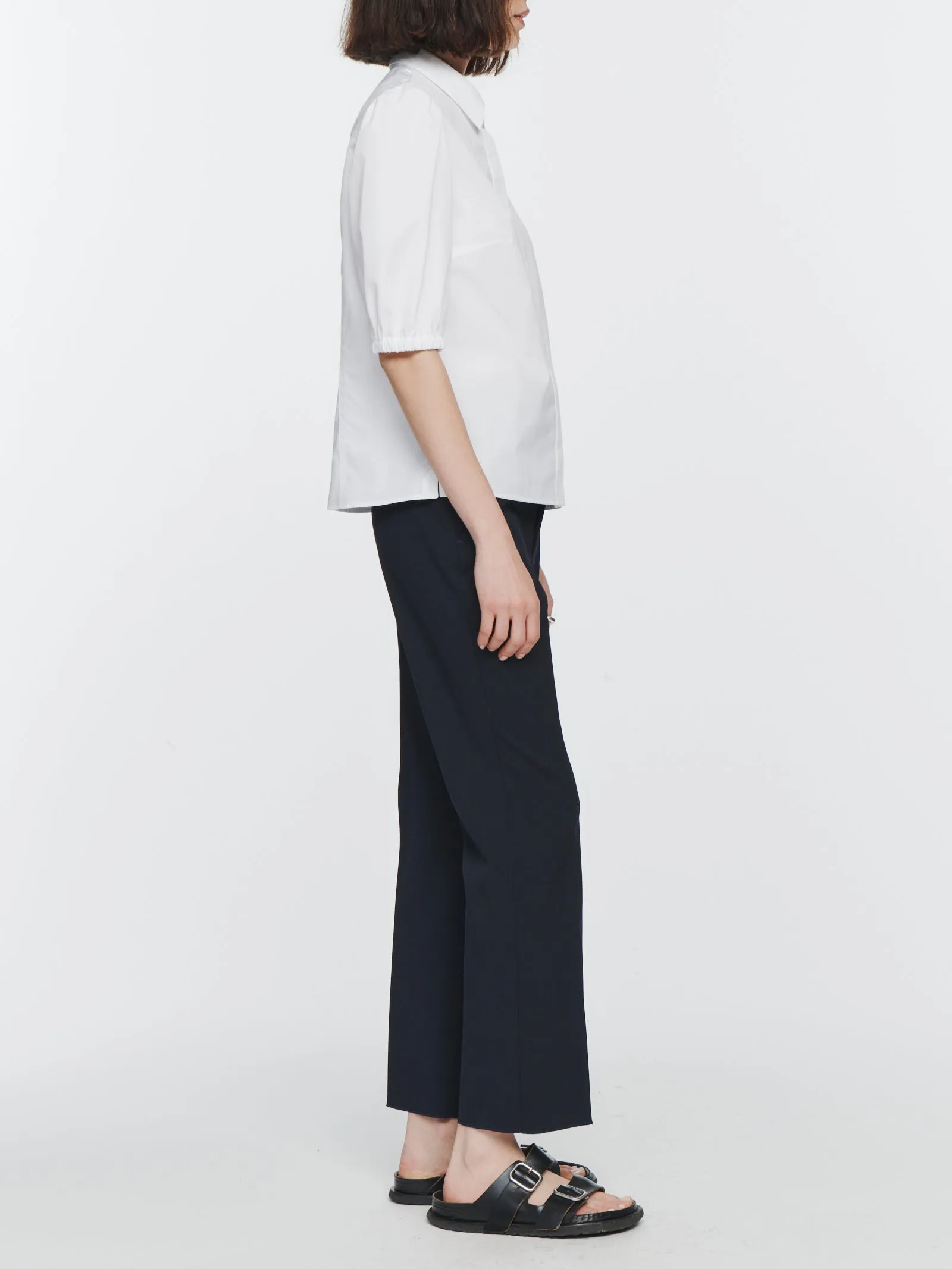 Puff Sleeve Slim Shirt in White sold by MARIA McMANUS product image thumbnail 2