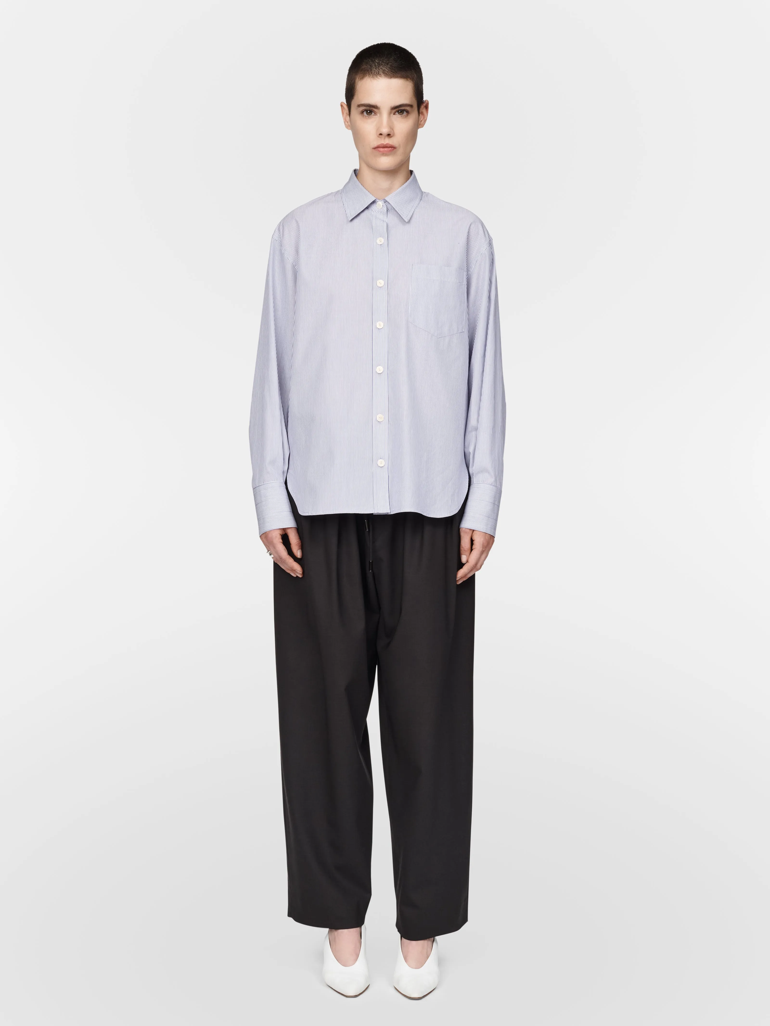 Oversized Shirt in Lilac Stripe sold by MARIA McMANUS product image thumbnail 4