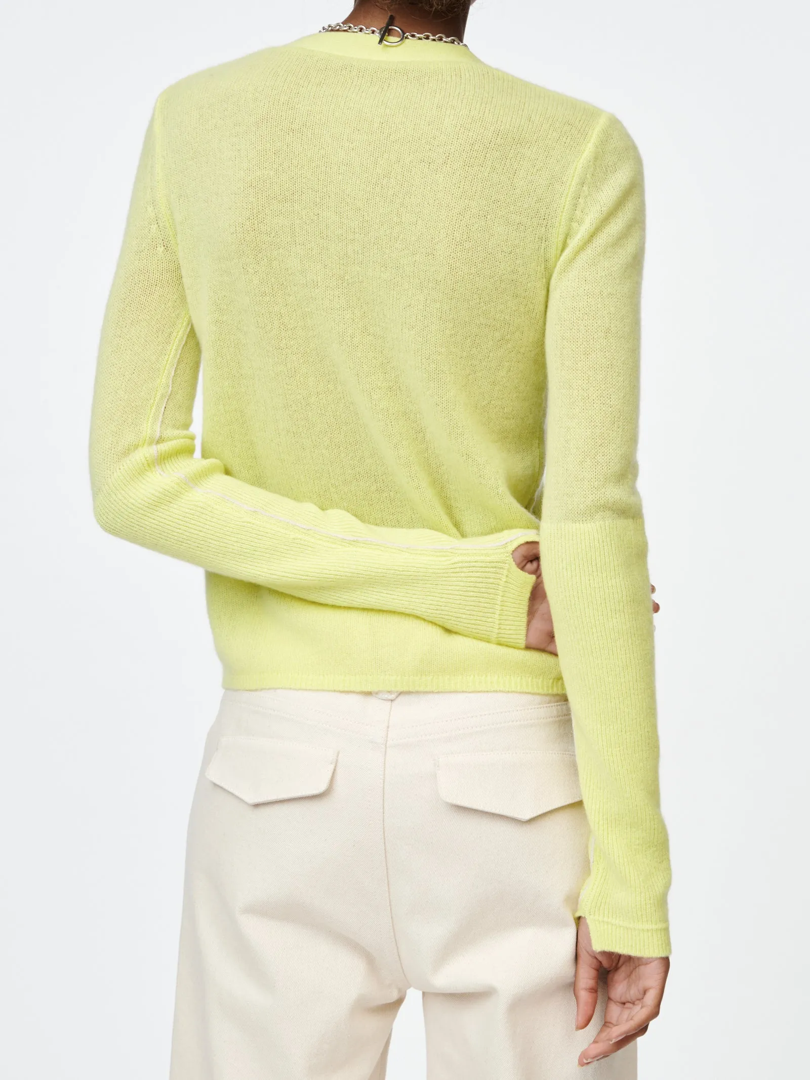 Featherweight V-Cardigan in Lemon Ice sold by MARIA McMANUS product image thumbnail 4