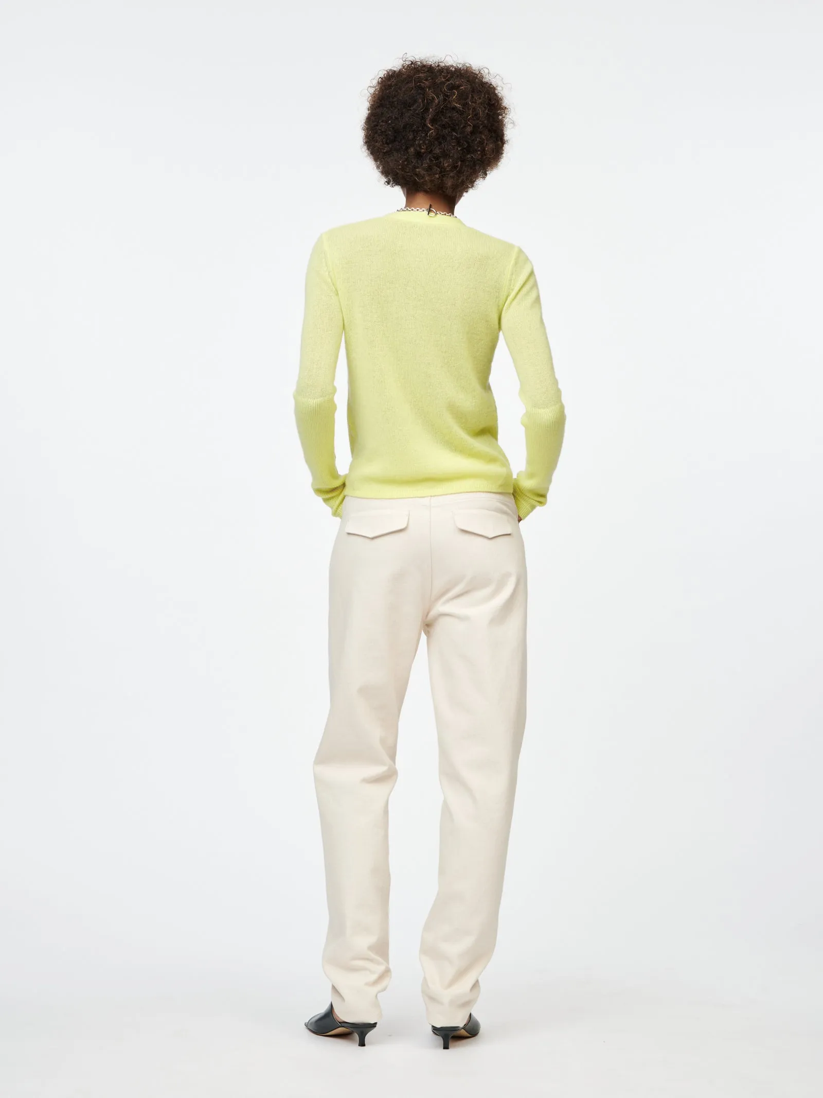 Featherweight V-Cardigan in Lemon Ice sold by MARIA McMANUS product image thumbnail 3