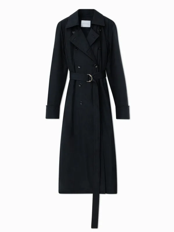 Duvet Coat in Black sold by MARIA McMANUS