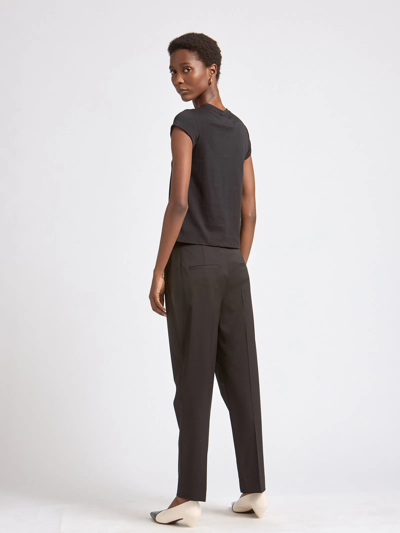 Mm X Emc Organic Cotton Embroidery T-Shirt in Black sold by MARIA McMANUS product image thumbnail 3