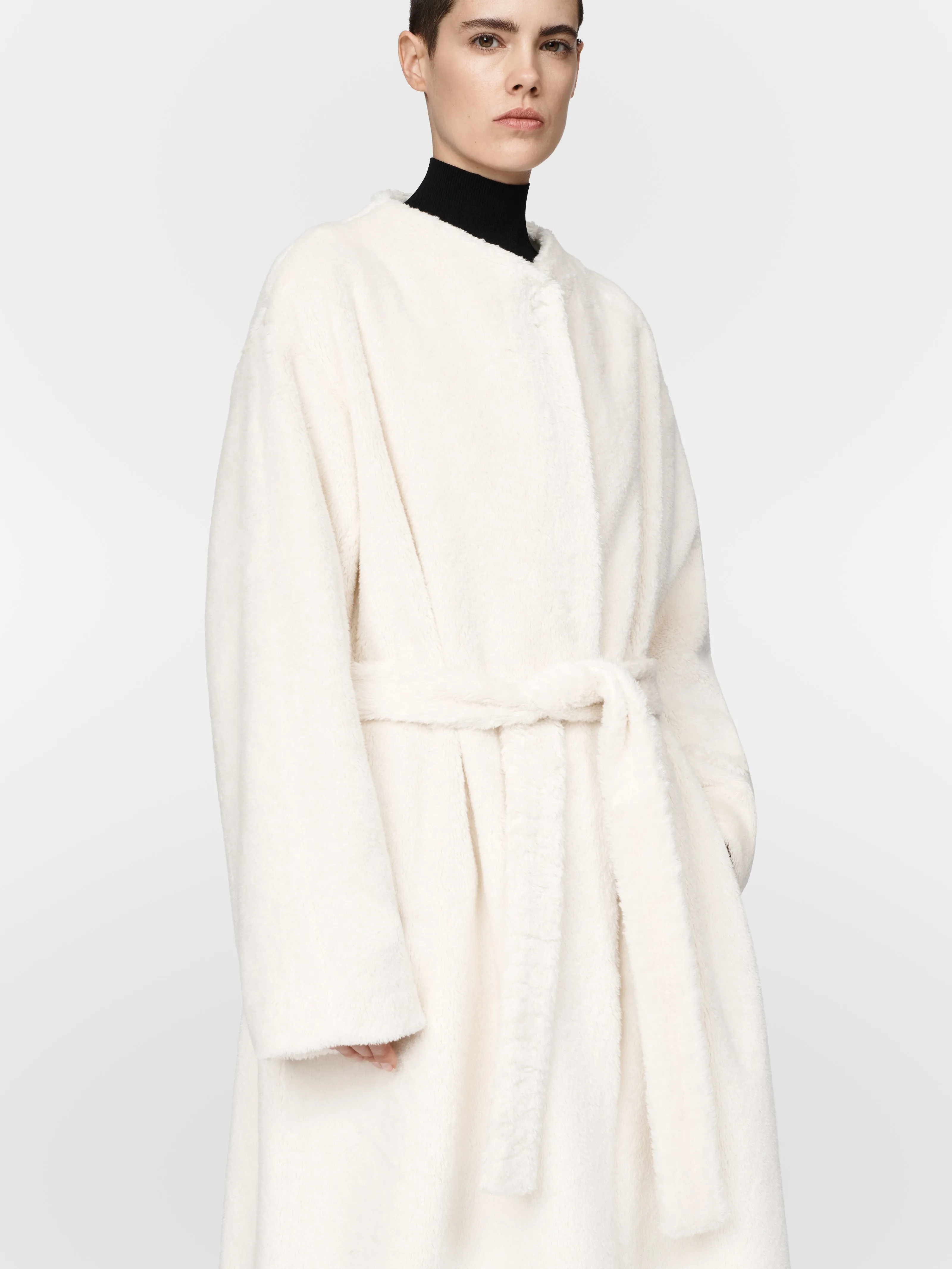 Bathrobe Coat in Ivory sold by MARIA McMANUS product image thumbnail 5