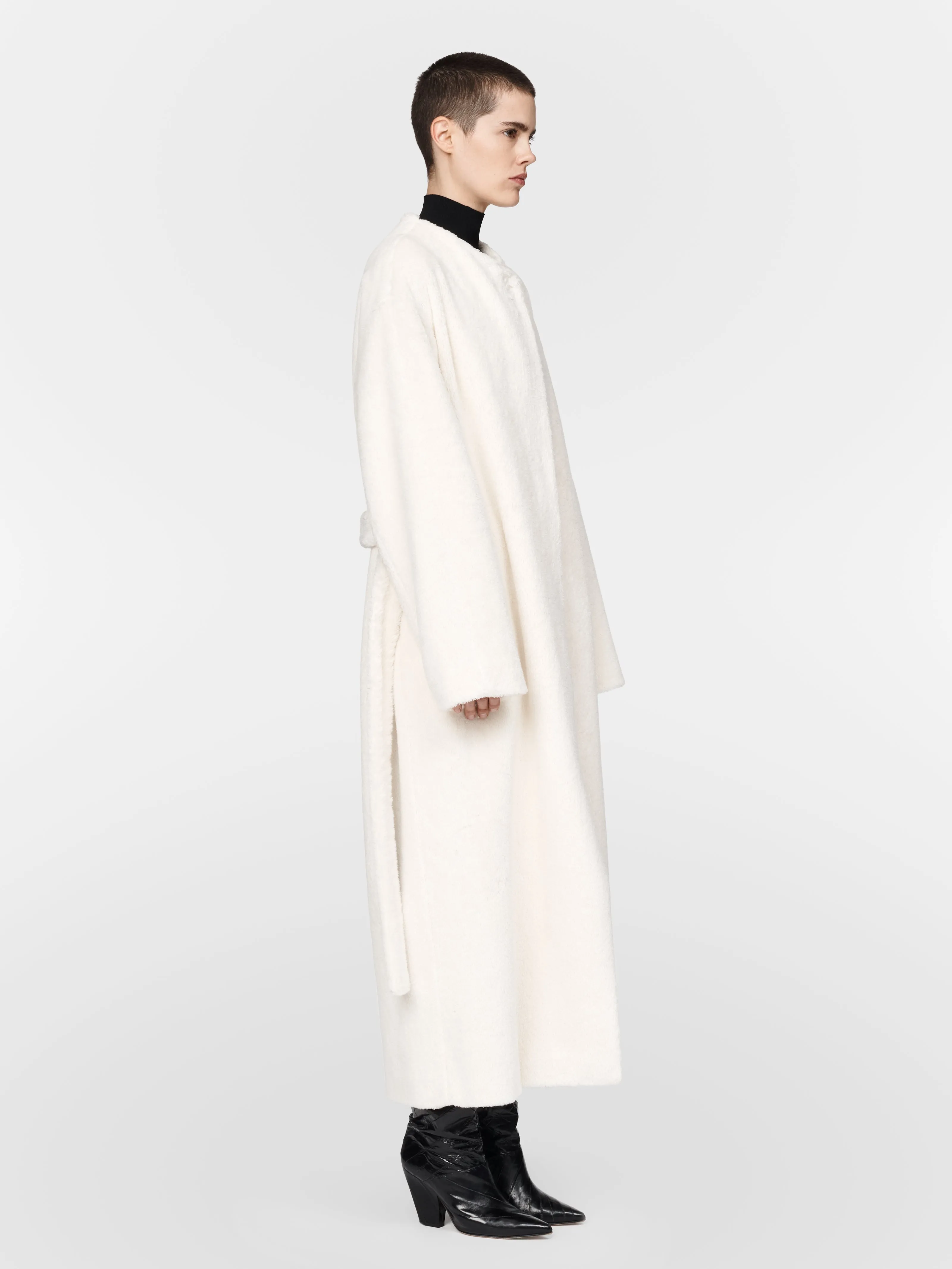 Bathrobe Coat in Ivory sold by MARIA McMANUS product image thumbnail 2
