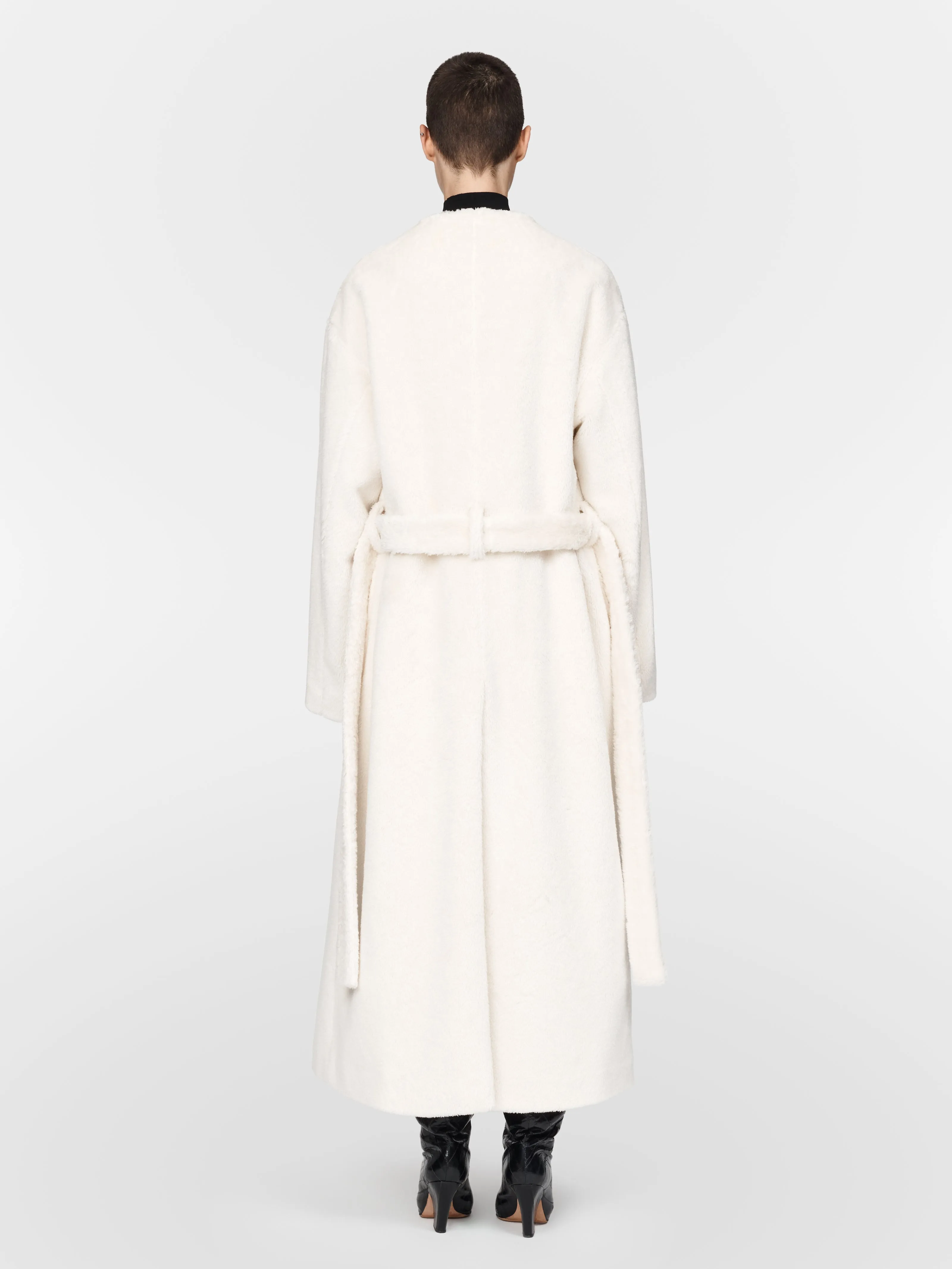 Bathrobe Coat in Ivory sold by MARIA McMANUS product image thumbnail 4