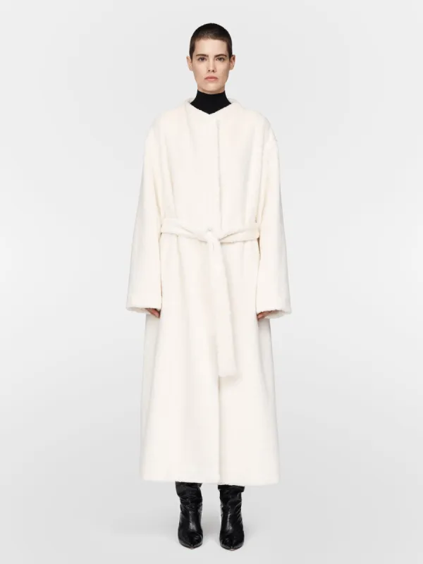 Bathrobe Coat in Ivory sold by MARIA McMANUS