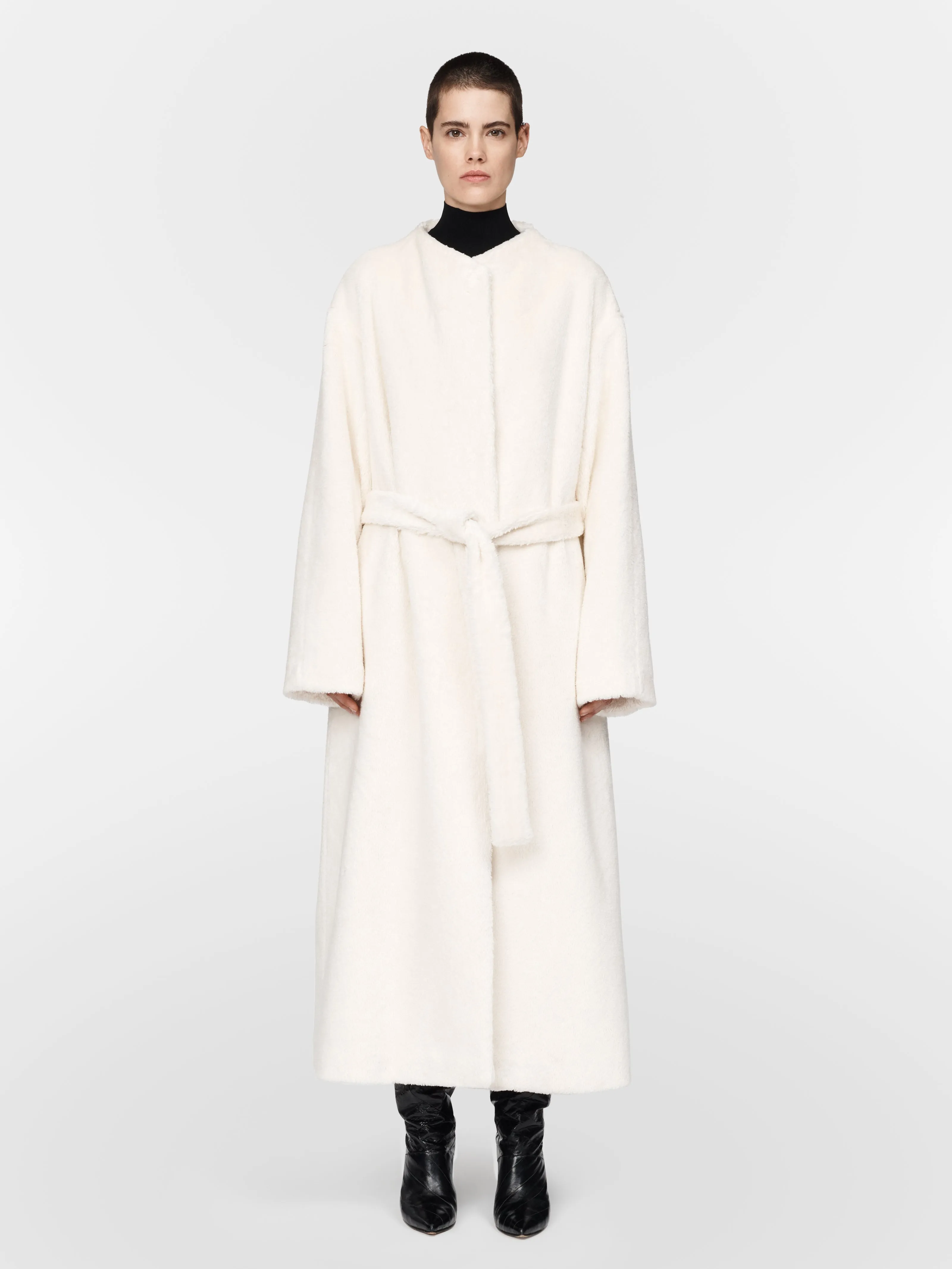 Bathrobe Coat in Ivory sold by MARIA McMANUS