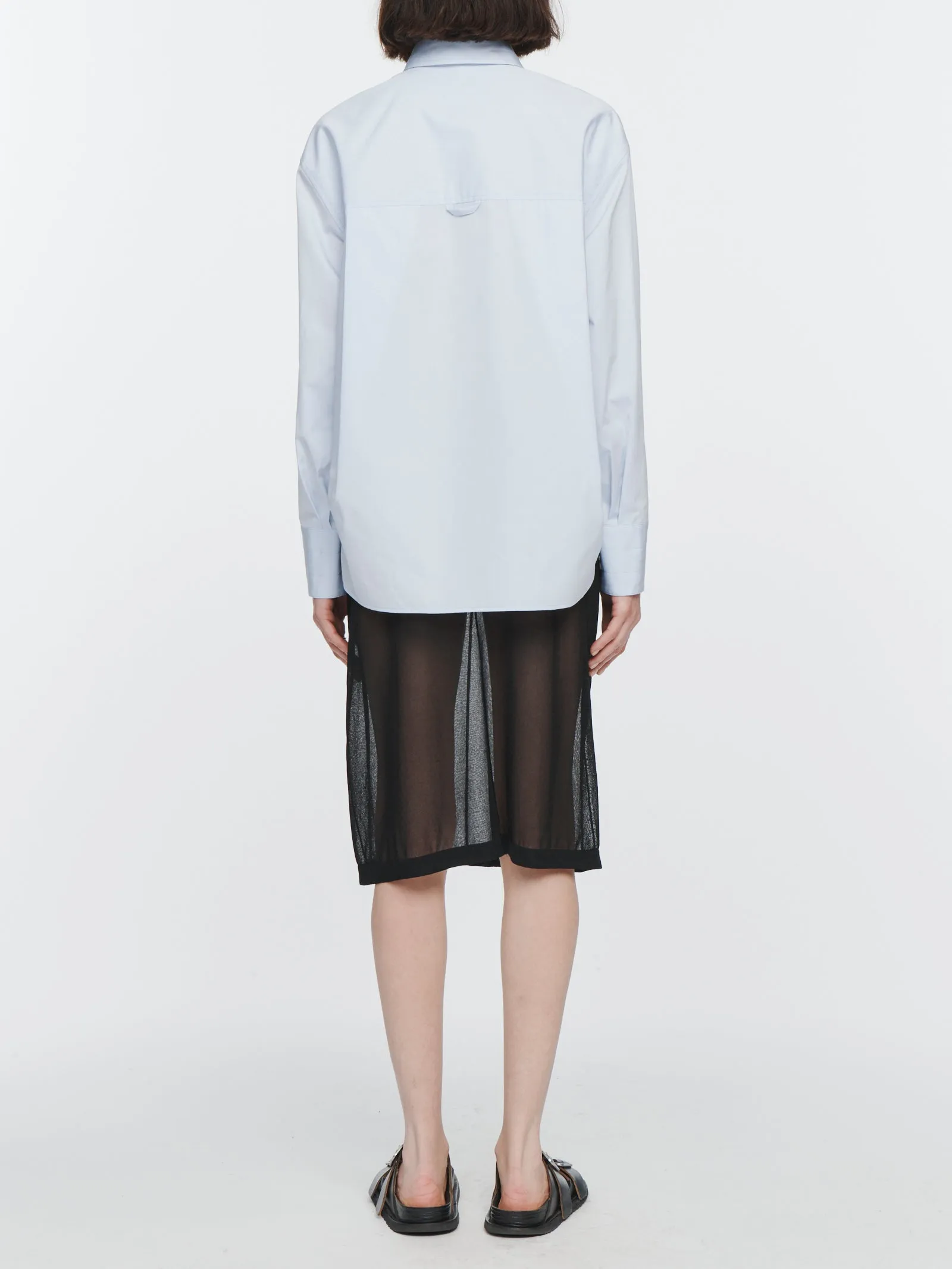 Oversized Covered Placket Shirt in Periwinkle sold by MARIA McMANUS product image thumbnail 4