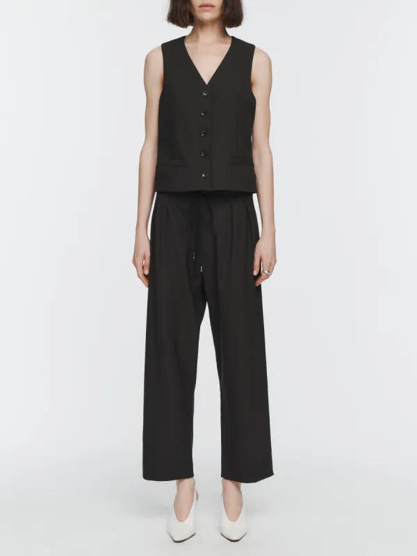 Tailored Vest in Chocolate sold by MARIA McMANUS