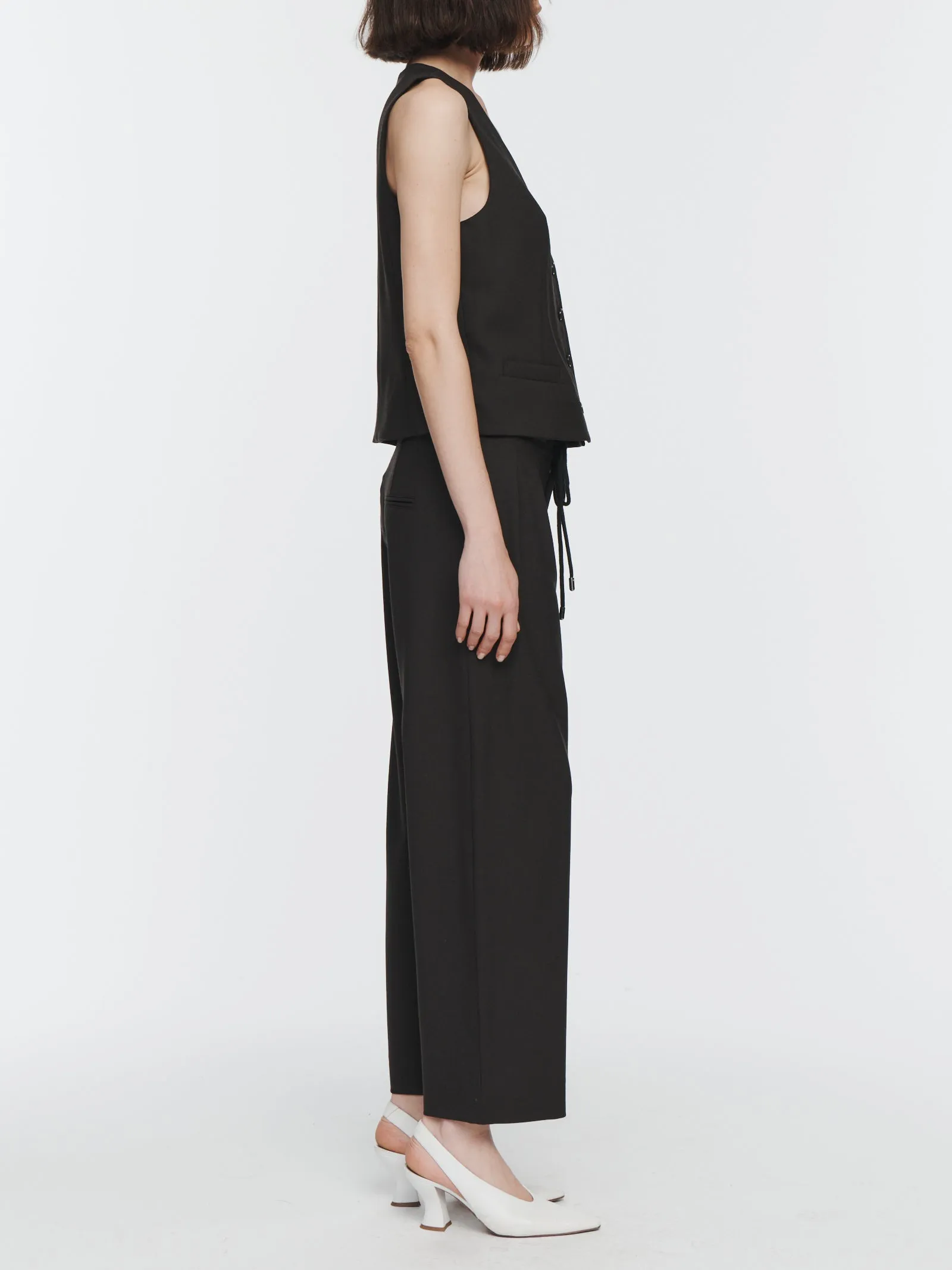 Tailored Vest in Chocolate sold by MARIA McMANUS product image thumbnail 3